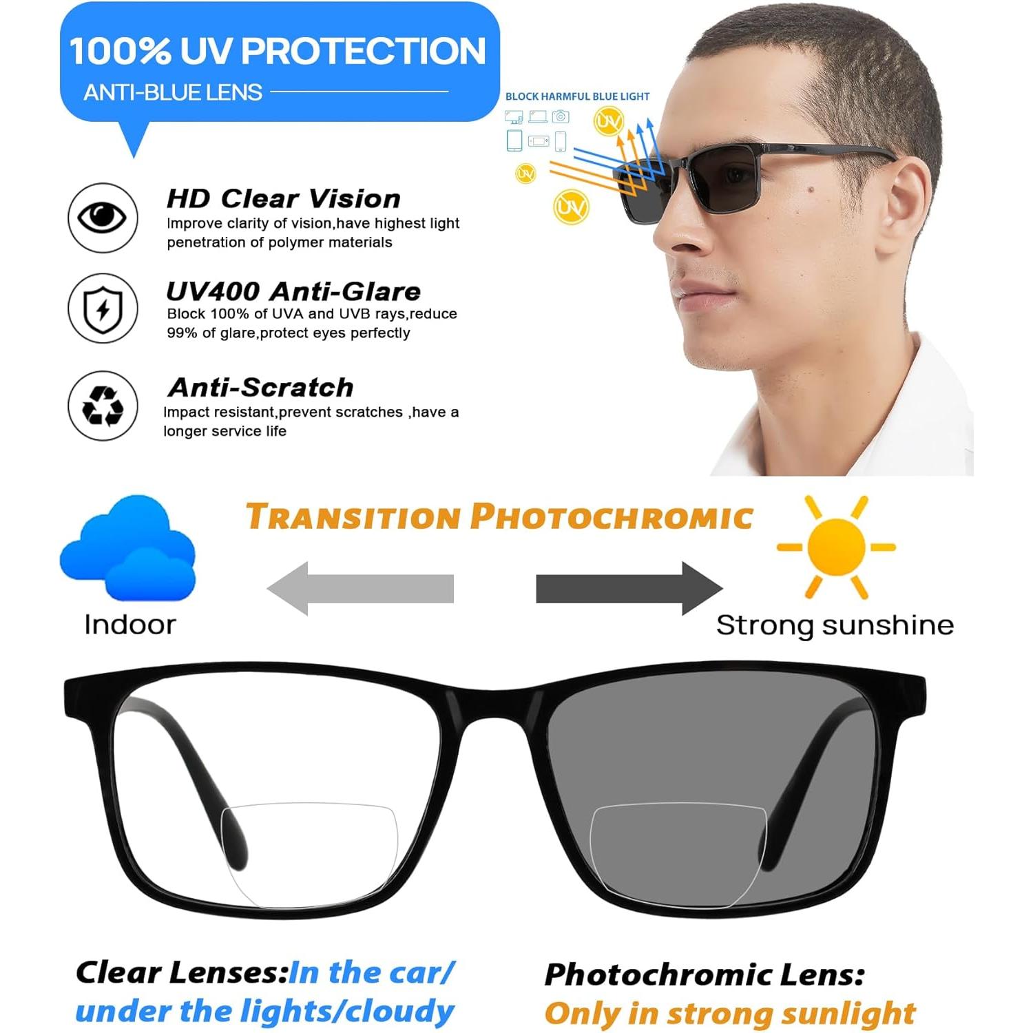 Gafas de sol bifocales OCCI CHIARI fotocromáticas UV400