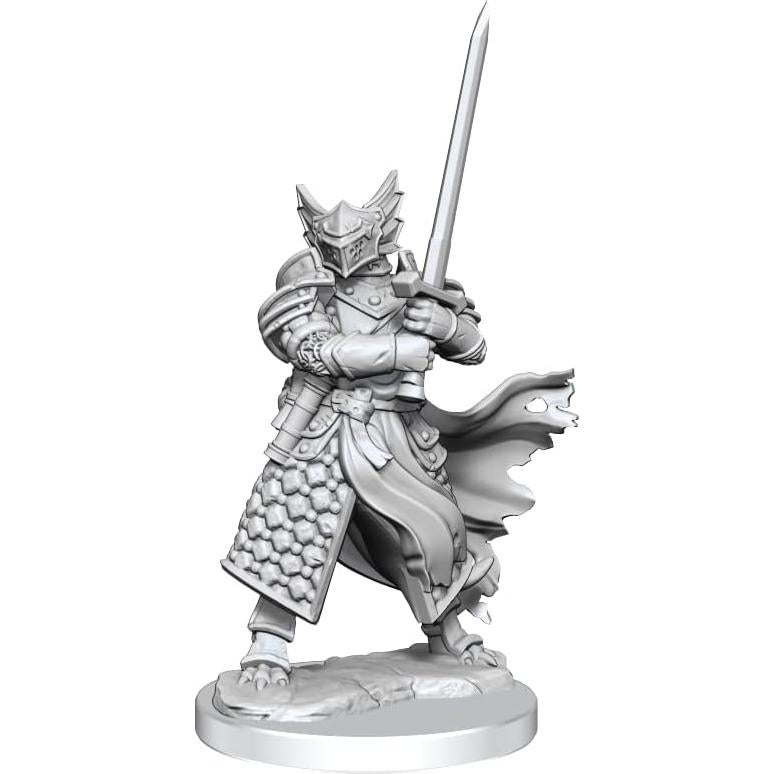 Figurita D&D Paladín Dragonborn Masculino Sin Pintar