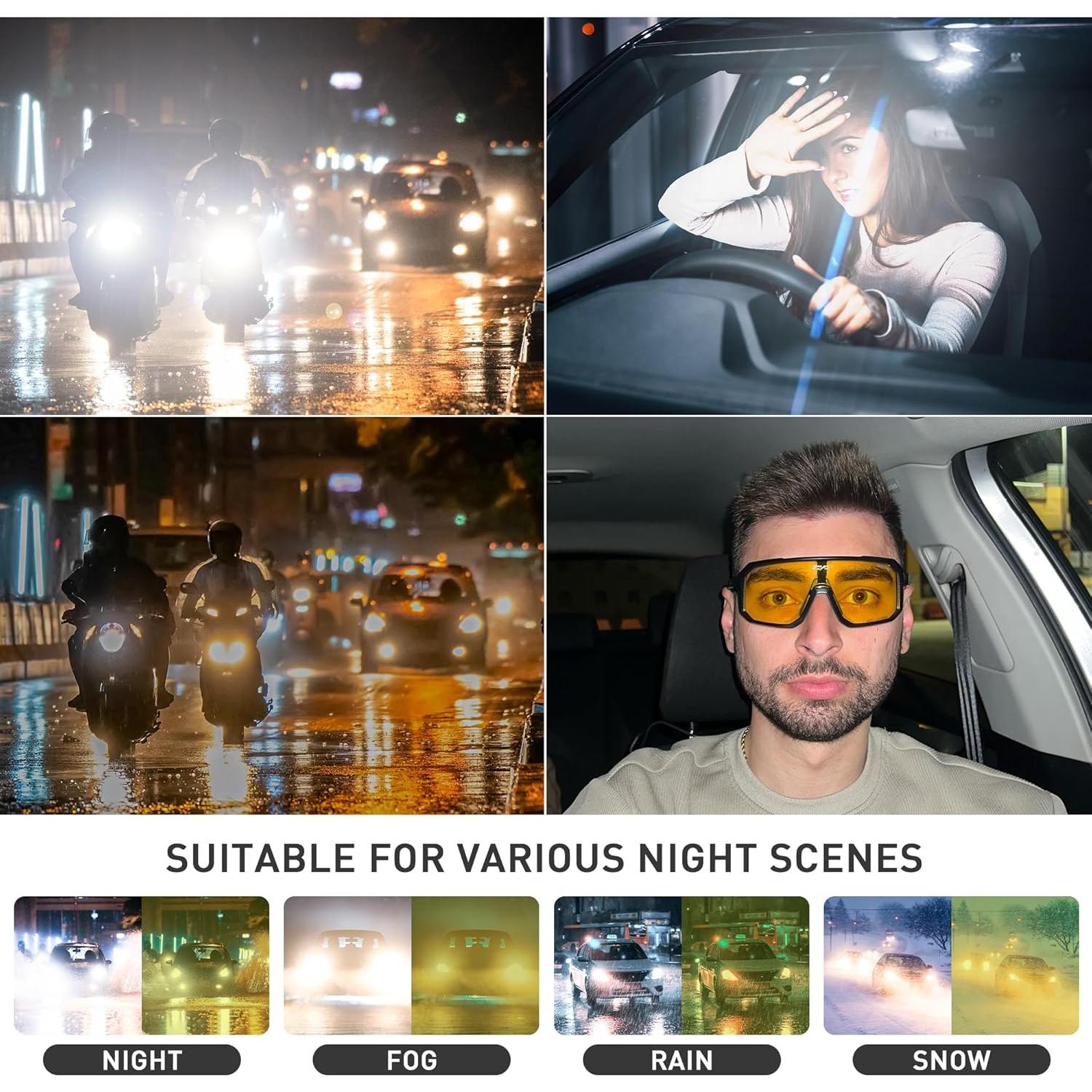 Gafas de Conducción Polarizadas SCVCN UV400 Amarillas