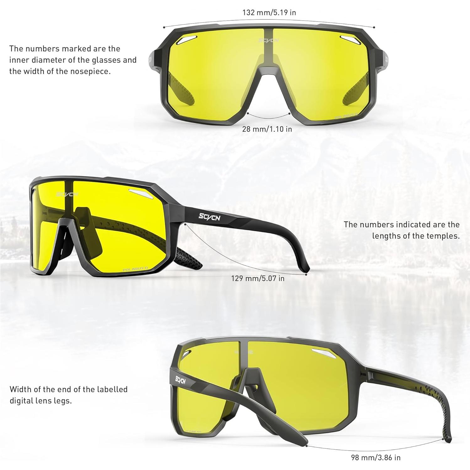 Gafas de Conducción Polarizadas SCVCN UV400 Amarillas