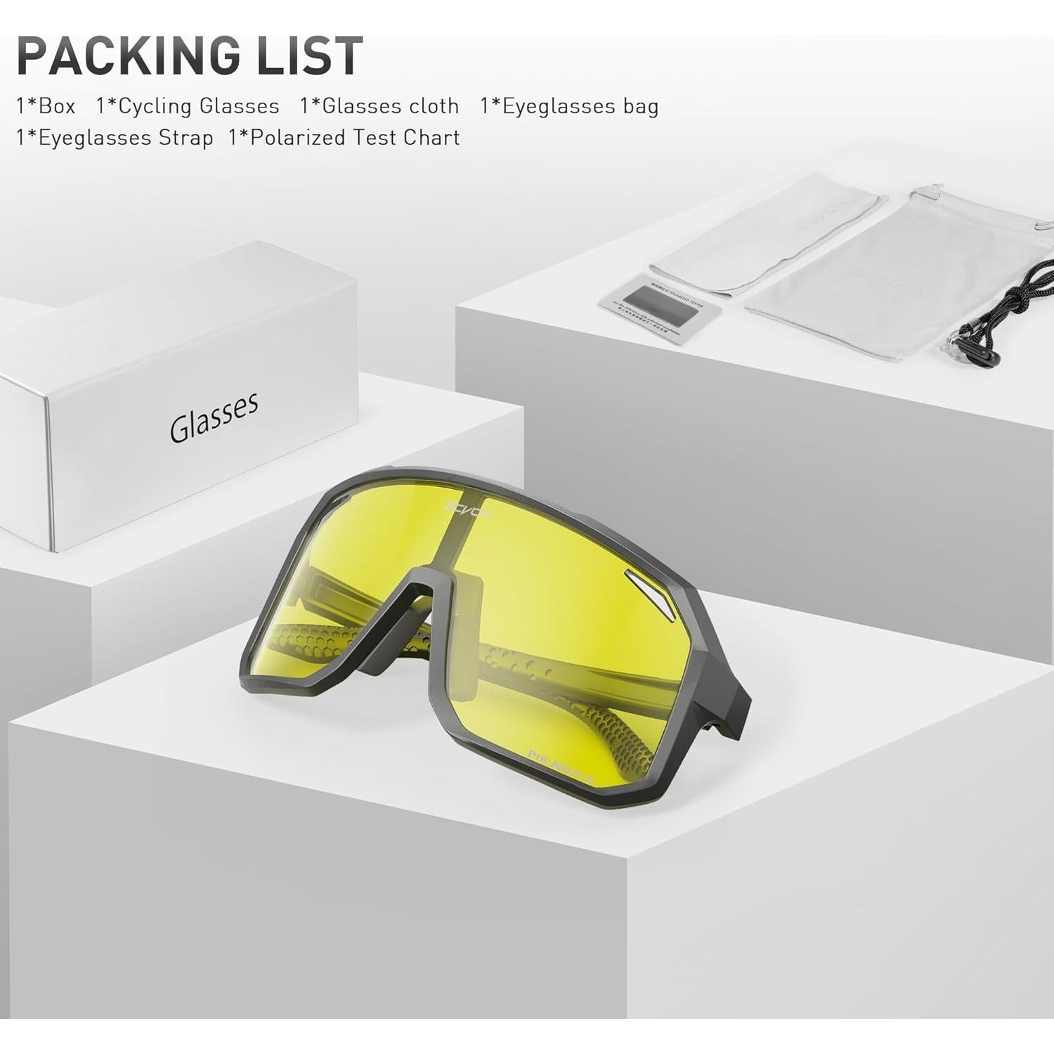 Gafas de Conducción Polarizadas SCVCN UV400 Amarillas