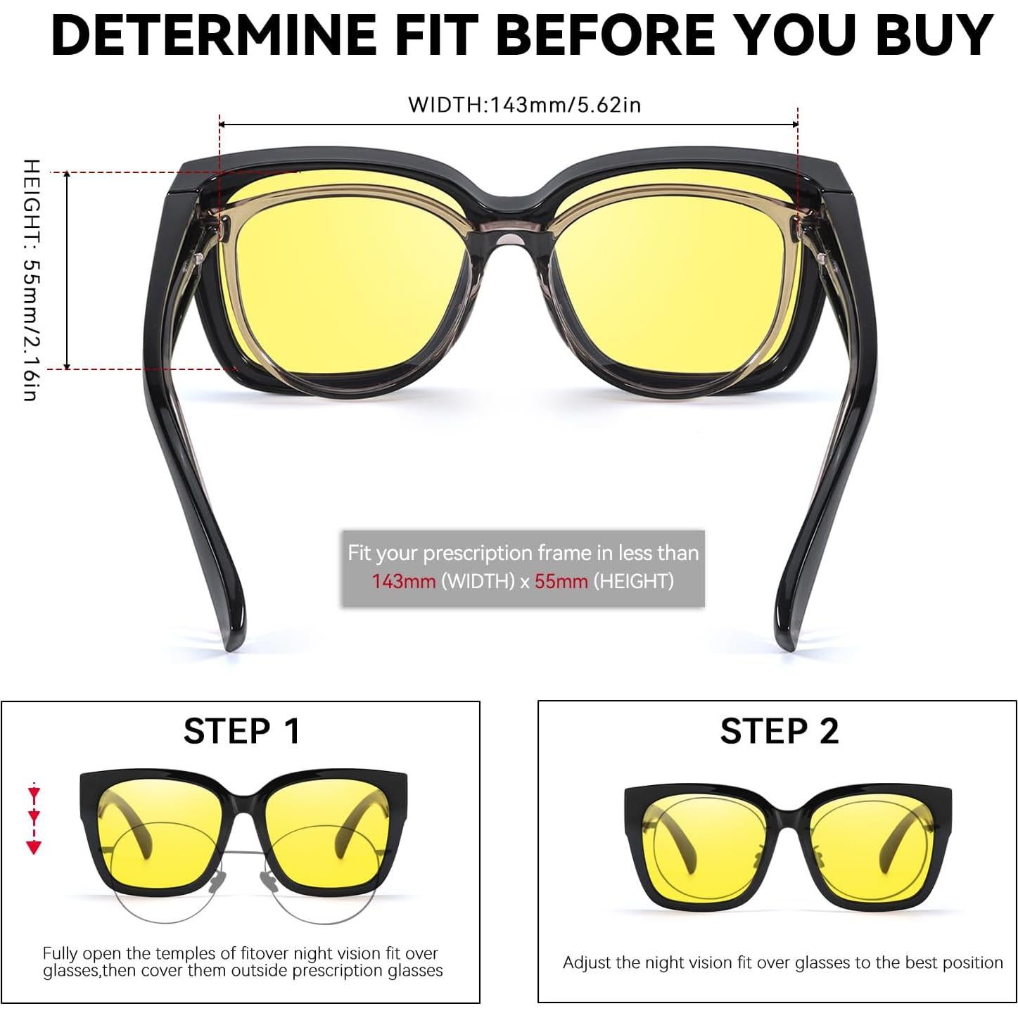 Gafas de Conducción Nocturna LVIOE Polarizadas Amarillas