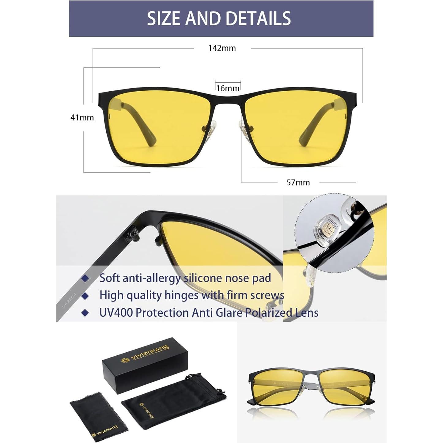 Gafas de sol fotocromáticas VF2204US UV para hombres