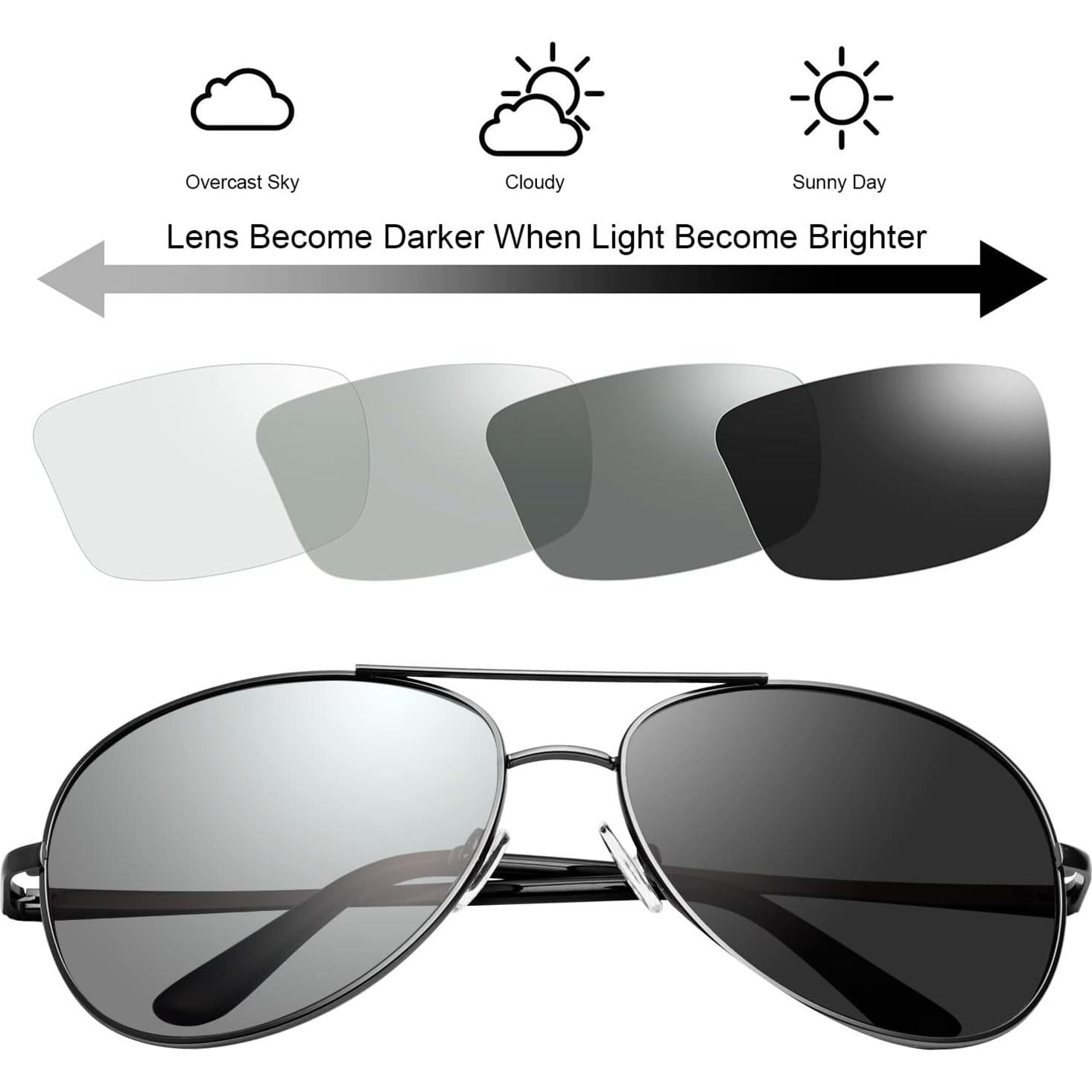Gafas de sol fotocromáticas YIMI UV400 para hombres y mujeres