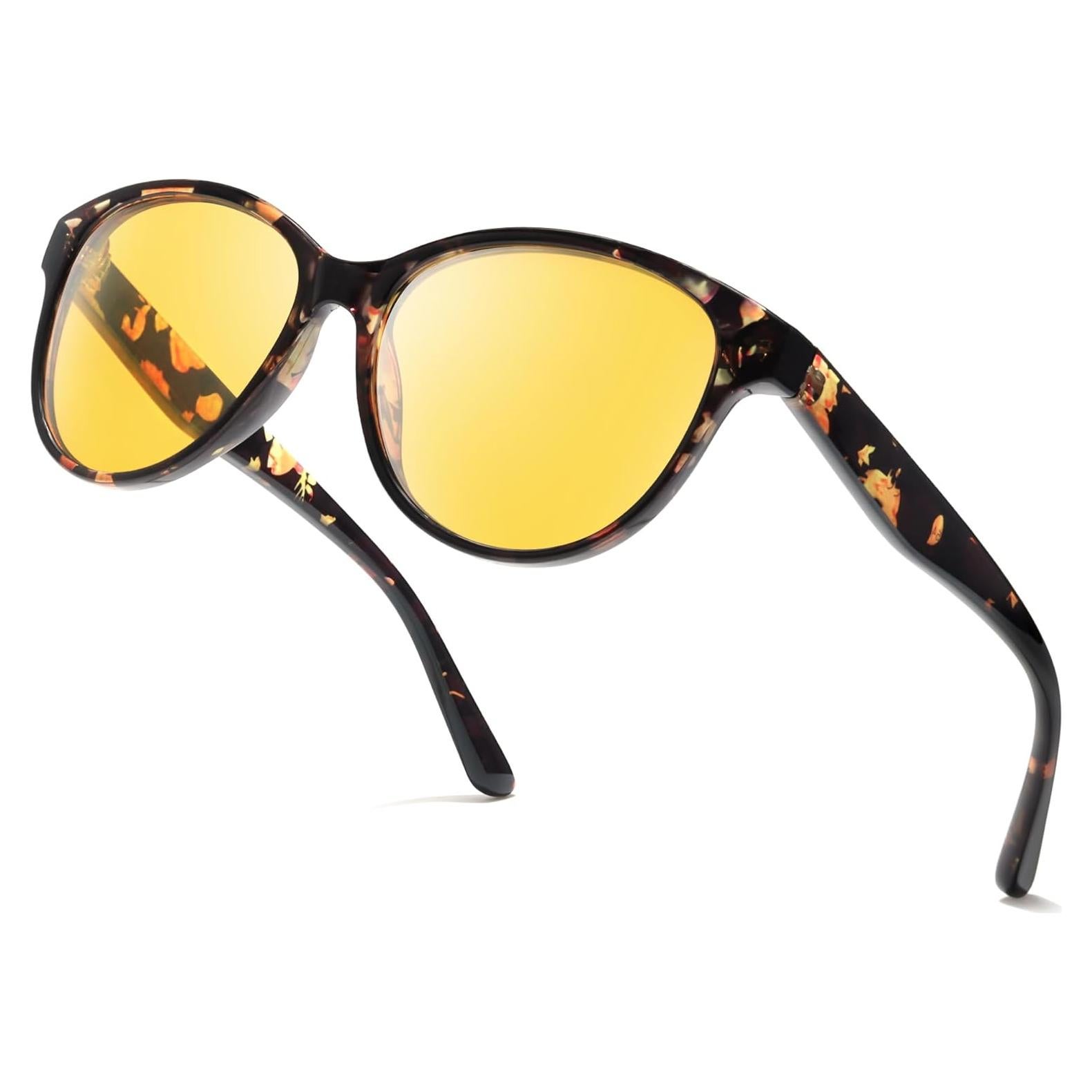 Gafas de Visión Nocturna Myiaur Amarillas UV400 para Mujeres