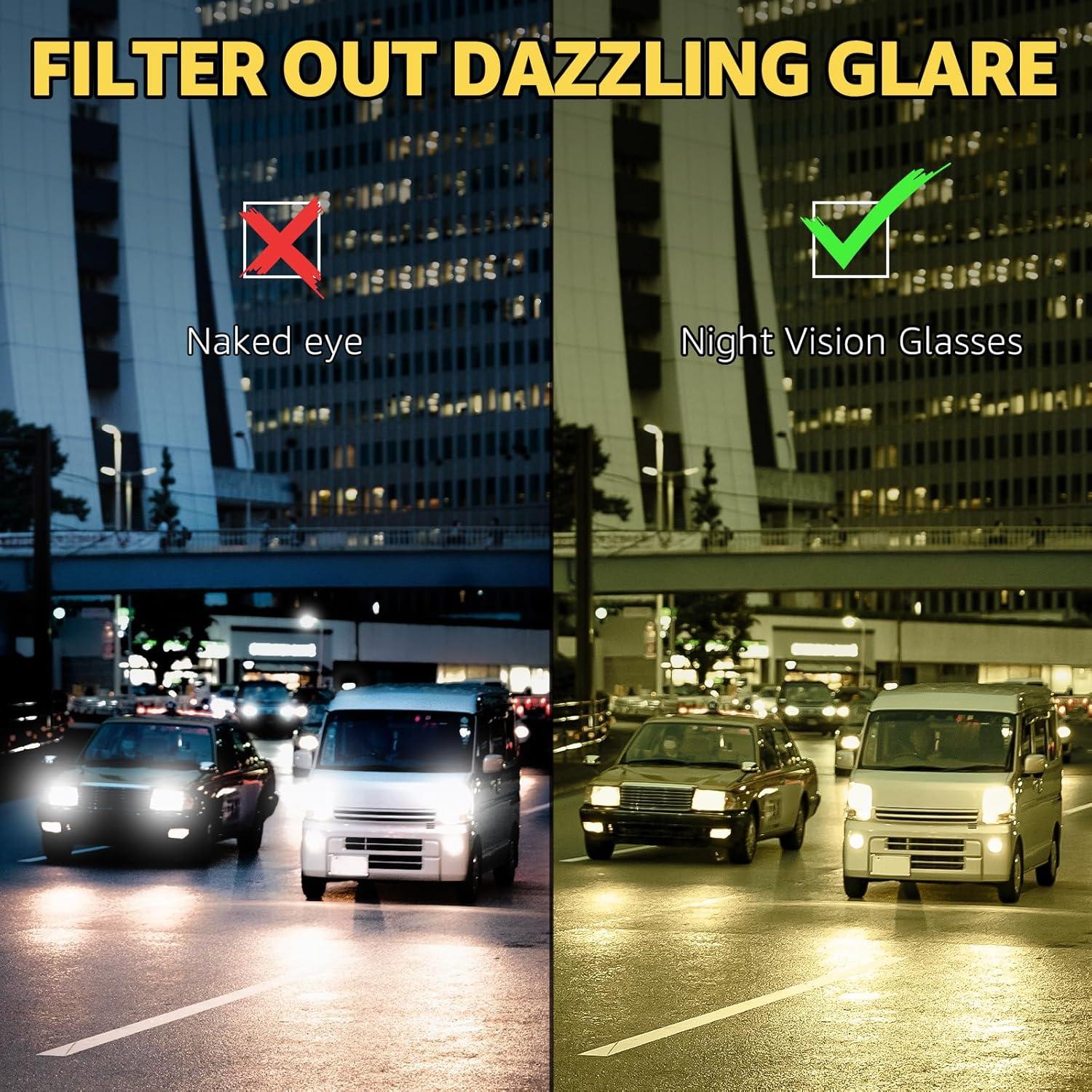 Gafas de Visión Nocturna Myiaur Amarillas UV400 para Mujeres