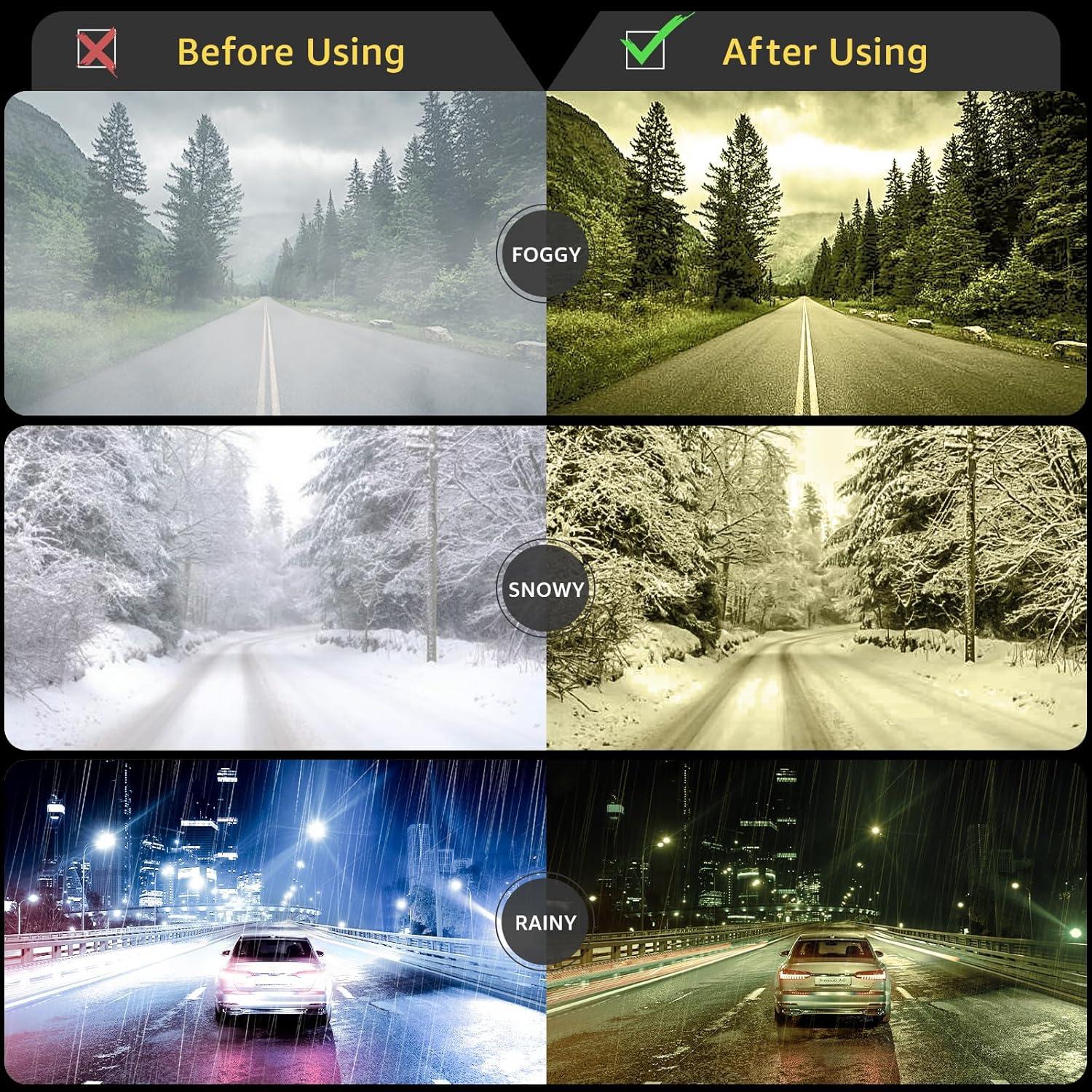 Gafas de Visión Nocturna Myiaur Amarillas UV400 para Mujeres