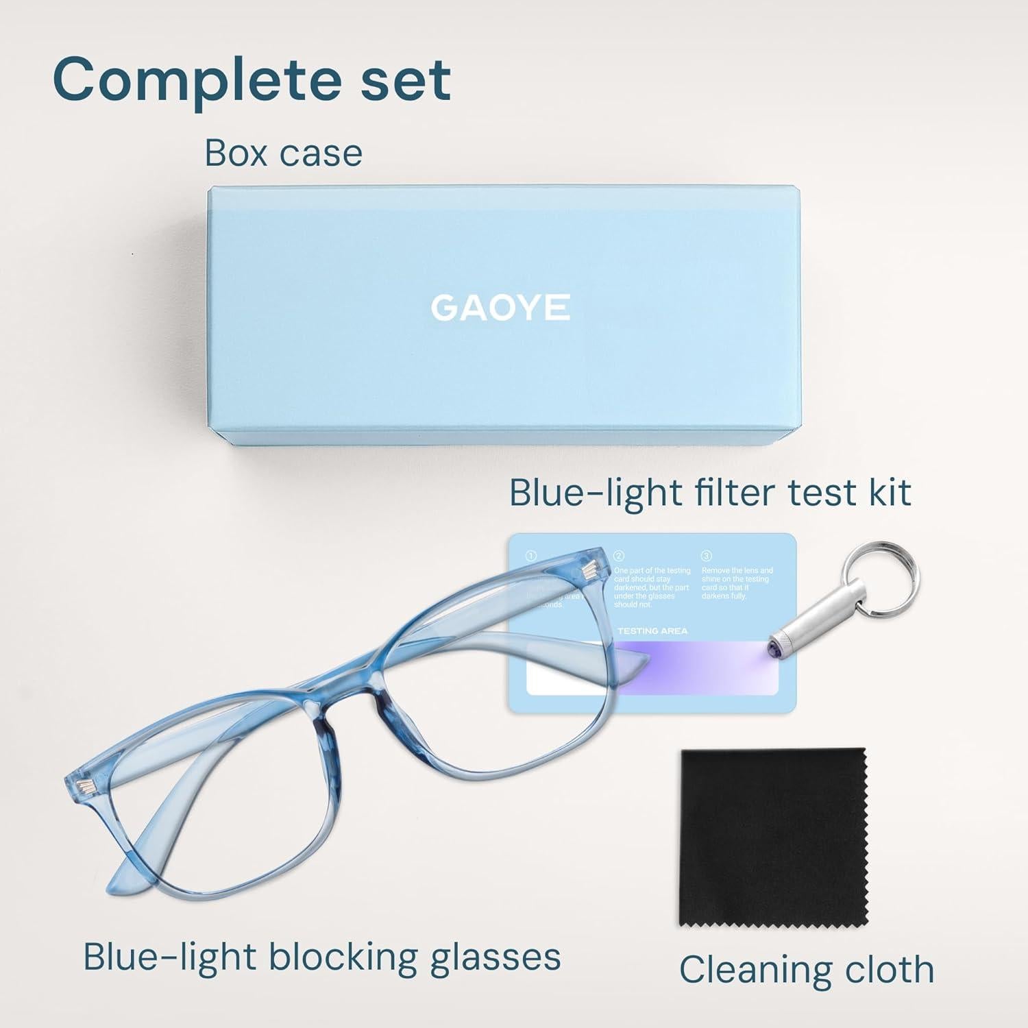 Gafas de luz azul Gaoye - Protección UV400 y comodidad