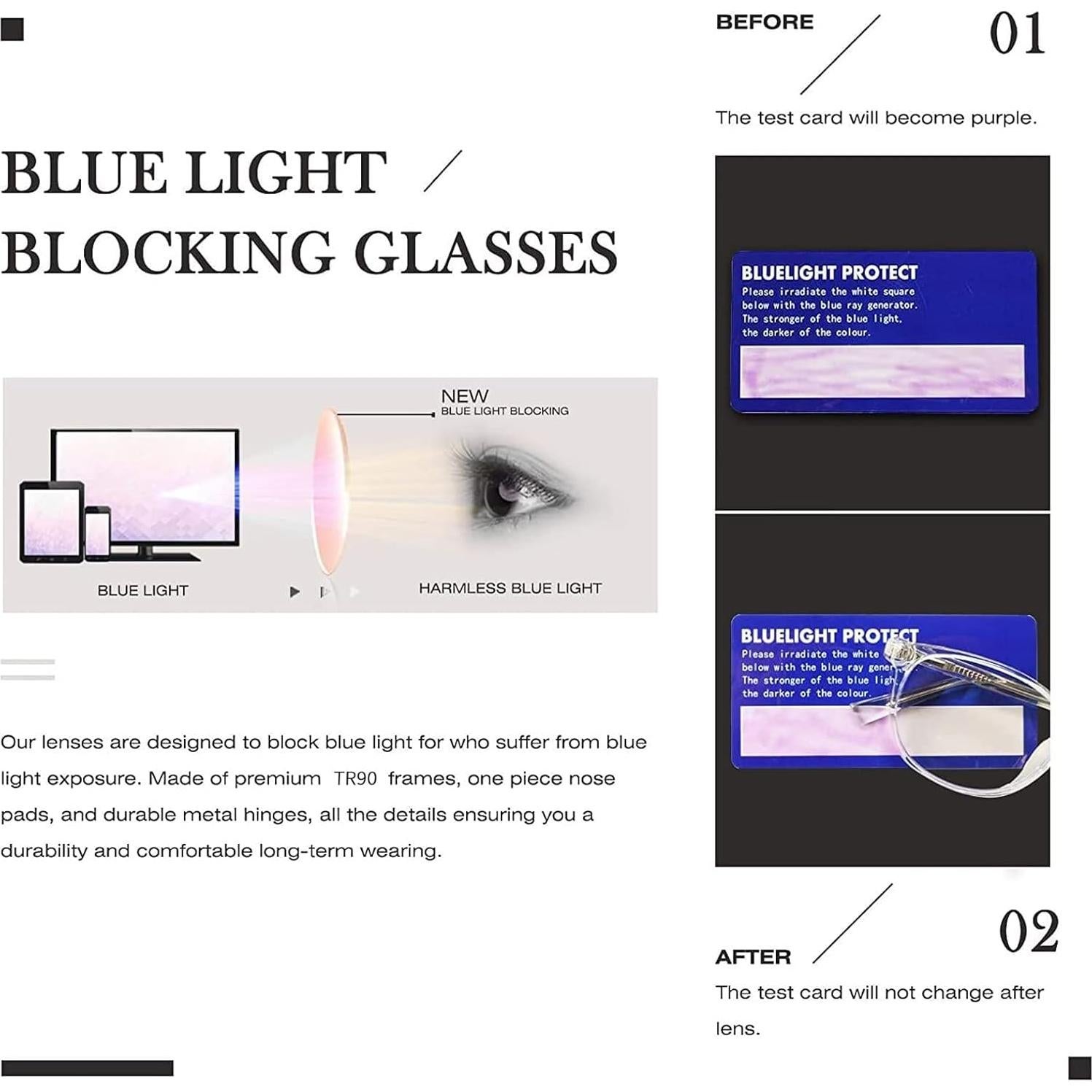 Gafas bloqueadoras luz azul FONHCOO unisex con anti-fatiga