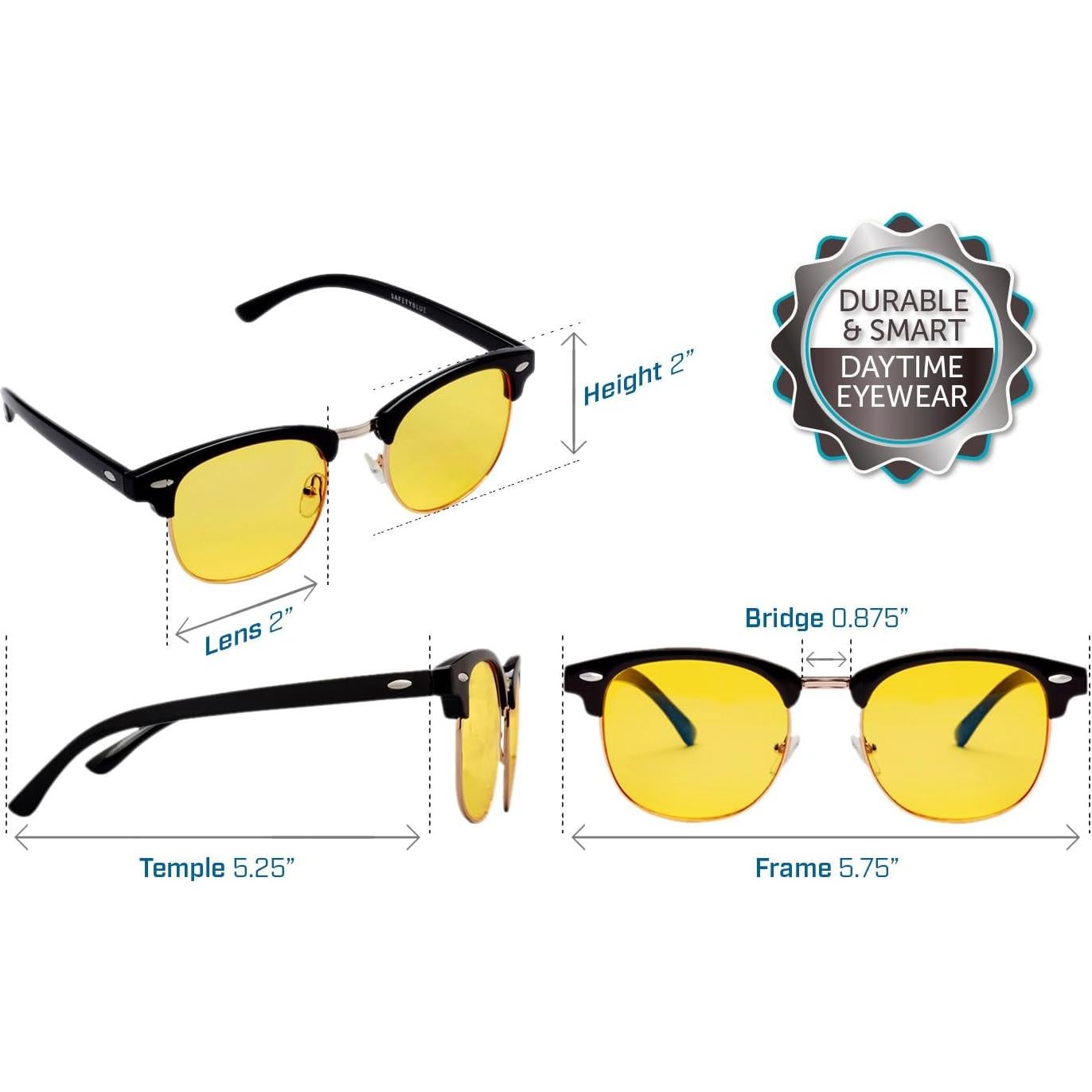 Gafas SafetyBlue™ Bloqueo Luz Azul UV400 Amarillo