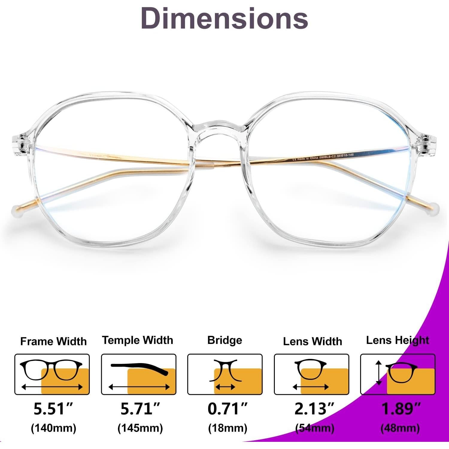 Gafas VISOONE TR90 Antirreflejo Bloqueo Luz Azul Rane
