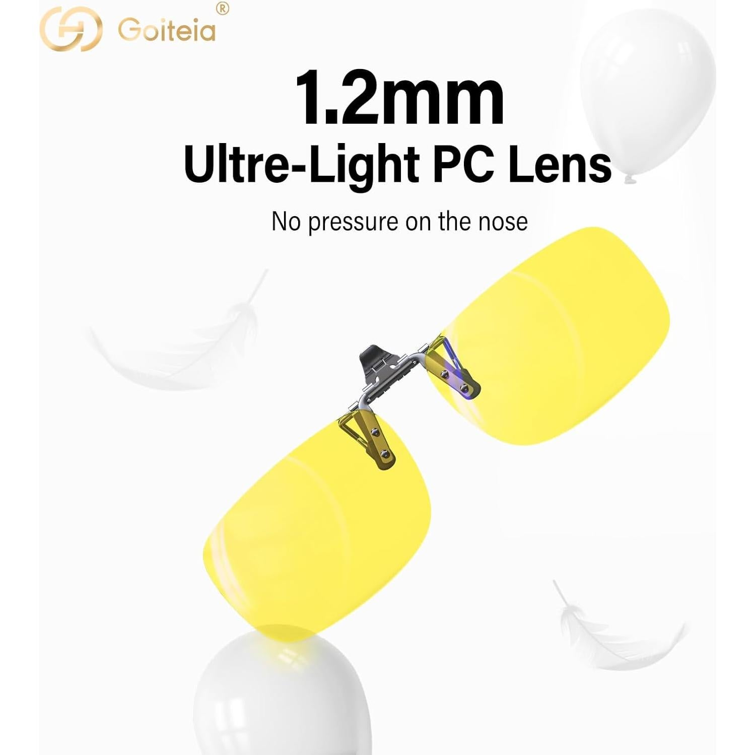 Gafas Clip On Goiteia Amarillas Bloqueadoras Luz Azul