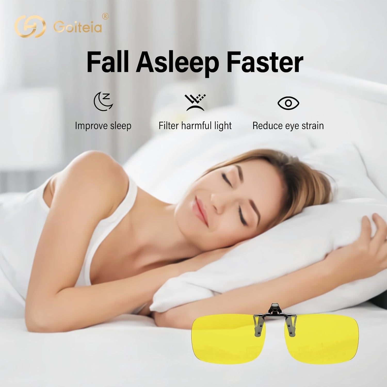 Gafas Clip On Goiteia Amarillas Bloqueadoras Luz Azul