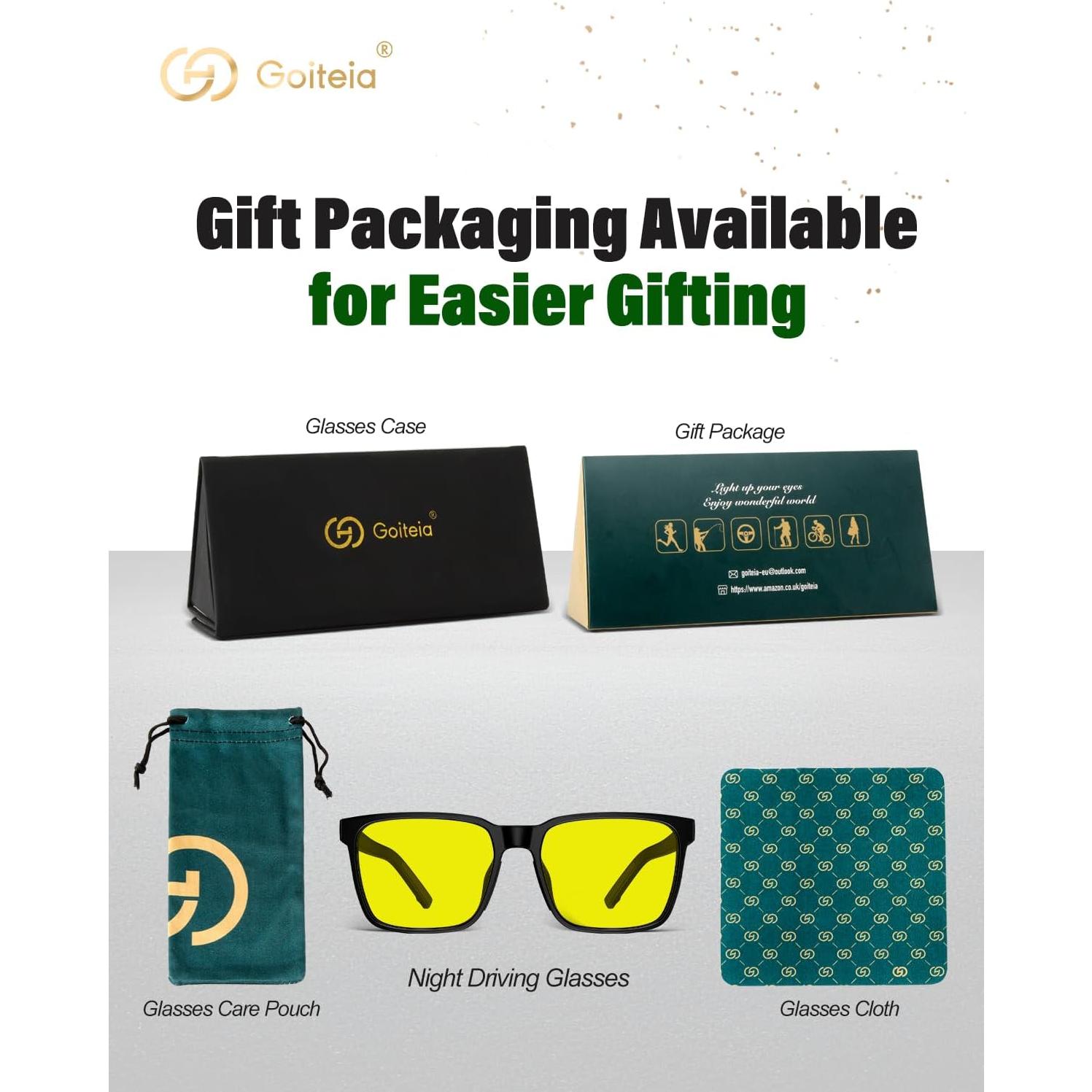 Gafas de Conducción Nocturna Goiteia Anti Deslumbramiento