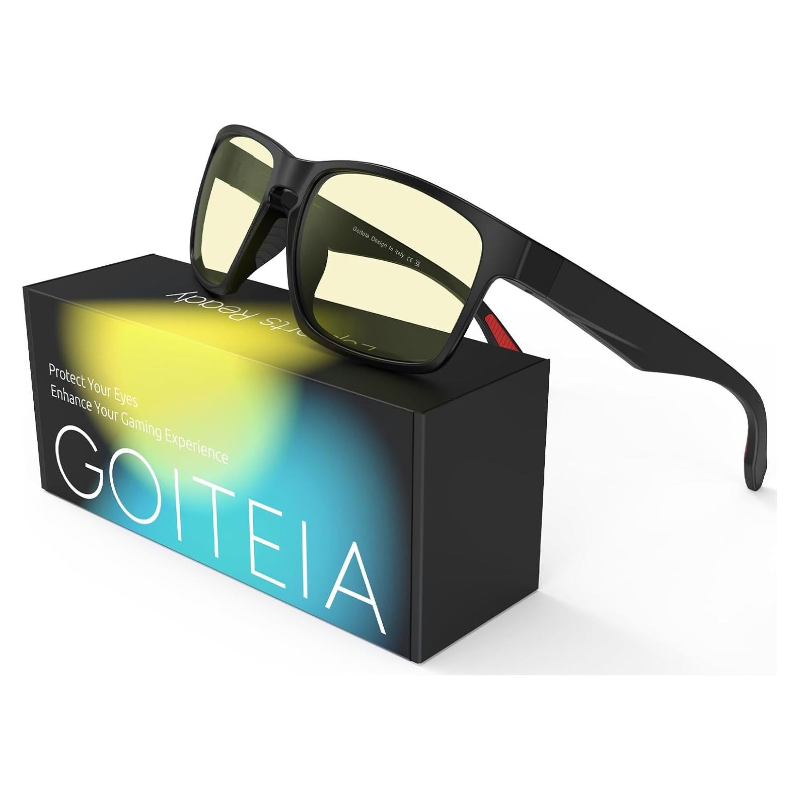 Gafas de luz azul Goiteia amarillas para juegos sin fatiga