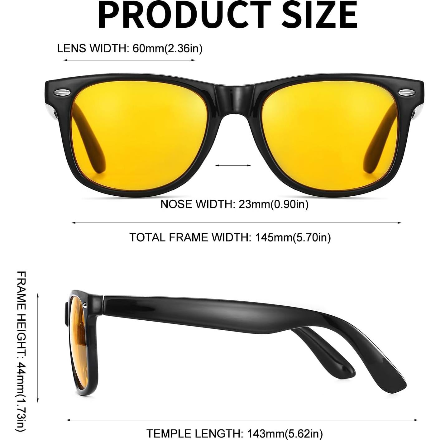 Gafas de Luz Azul Glclrs Cuadradas Amarillas para Adultos