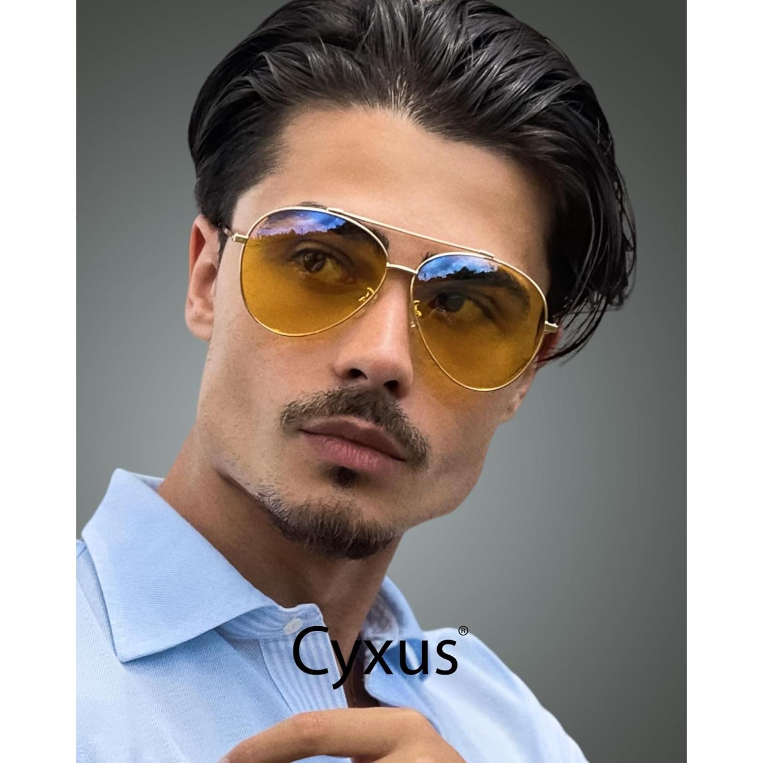 Gafas Aviador Cyxus Anti Luz Azul 8805 Marco Metal