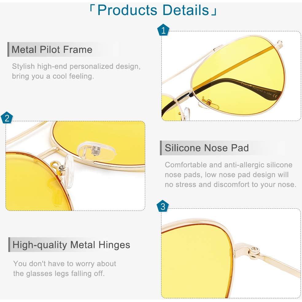 Gafas Aviador Cyxus Anti Luz Azul 8805 Marco Metal