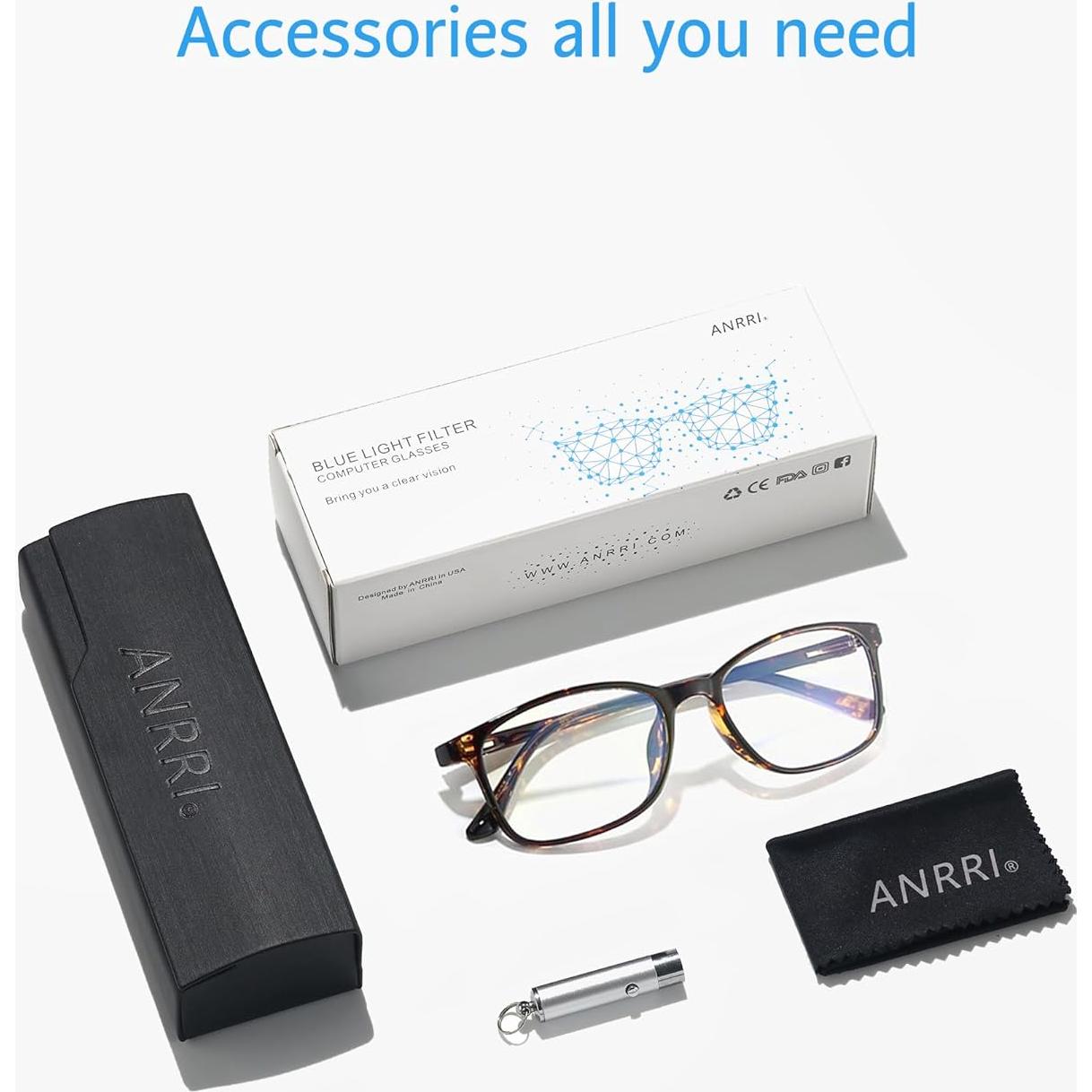 Gafas ANRRI Bloqueo Luz Azul Unisex Marco Carey