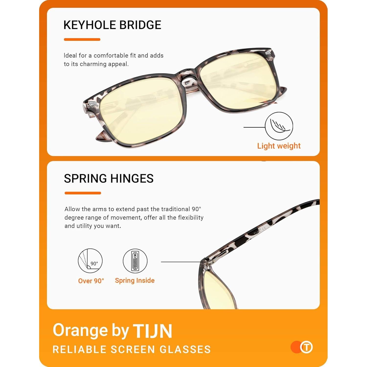 Gafas de Juego TIJN Anti Luz Azul Unisex Diseño Elegante