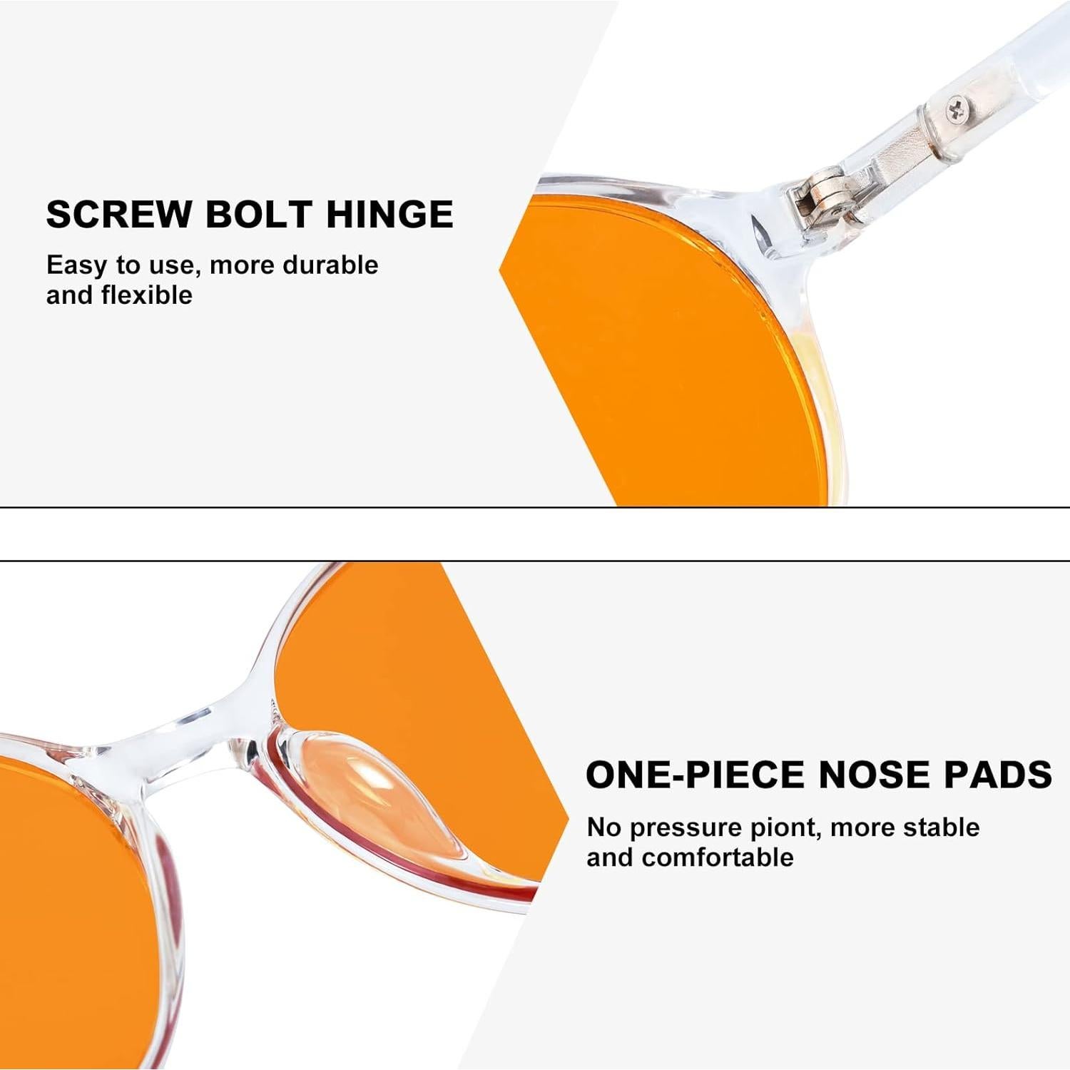 Gafas LIKSMU Bloqueo Luz Azul Naranja 99.99% 52mm