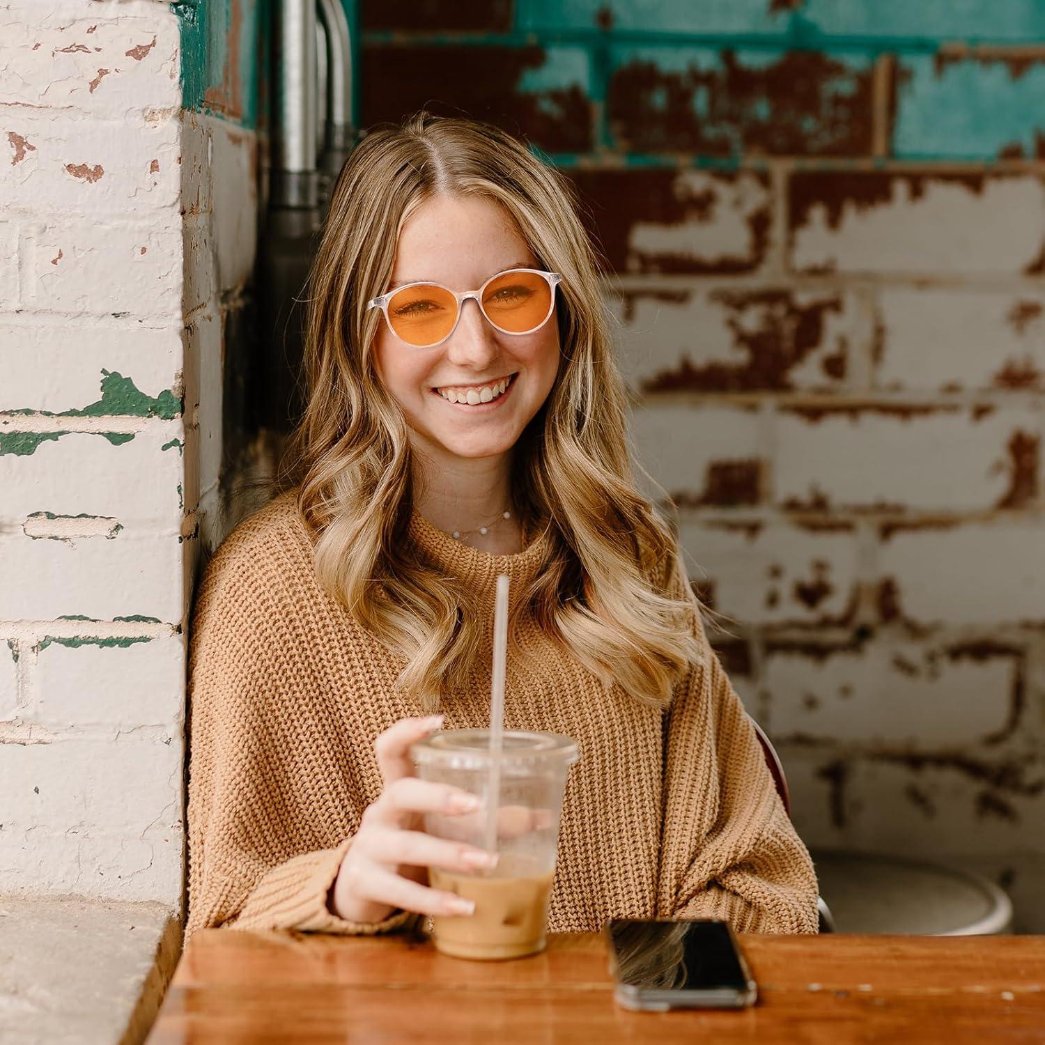 Gafas LIKSMU Bloqueo Luz Azul Naranja 99.99% 52mm