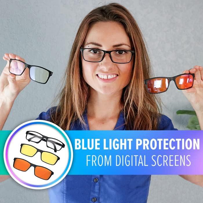 Gafas Bloqueadoras de Luz Azul DefenderShield 2 en 1 Clip-On
