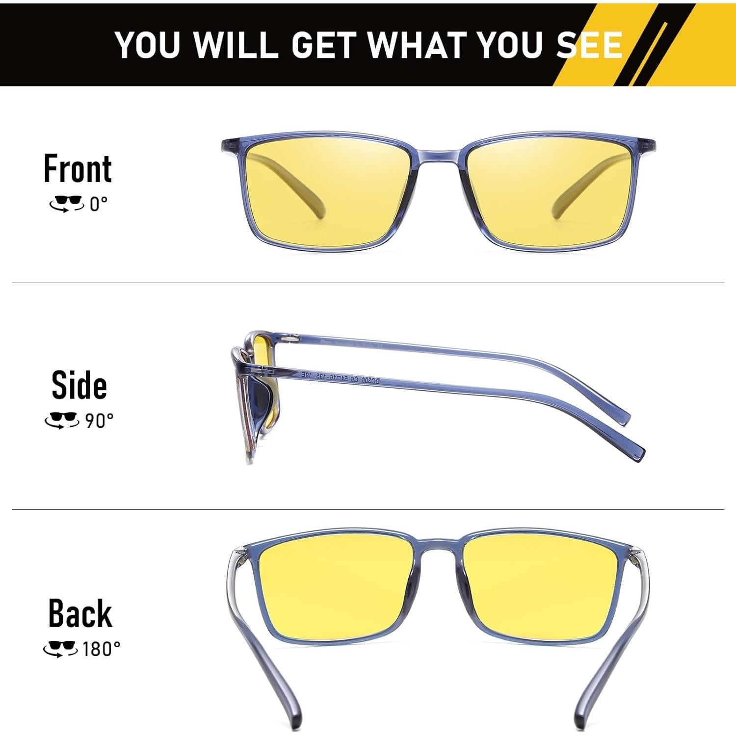 Gafas Amarillas Polarizadas DUCO para Mujeres con Visión Nocturna