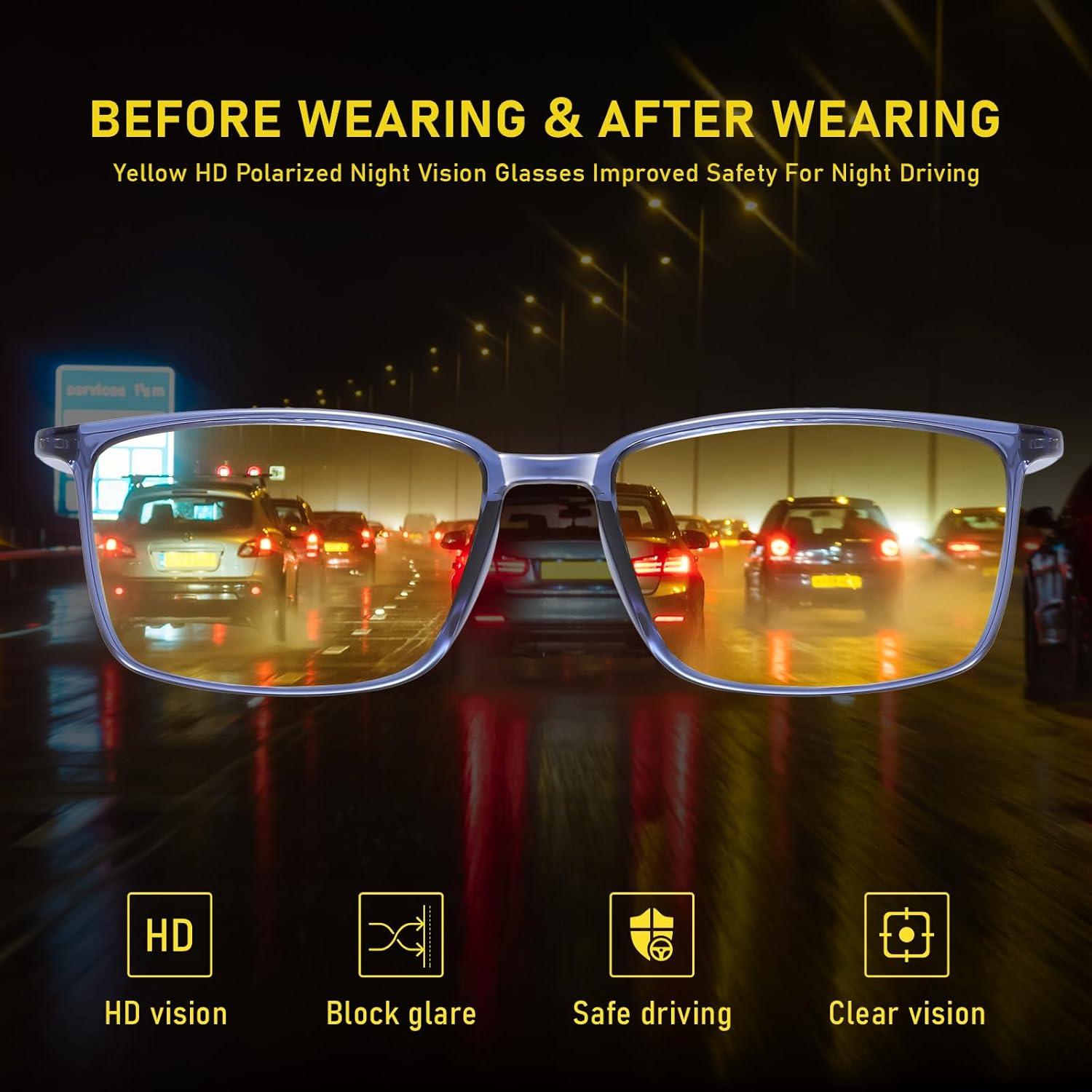 Gafas Amarillas Polarizadas DUCO para Mujeres con Visión Nocturna