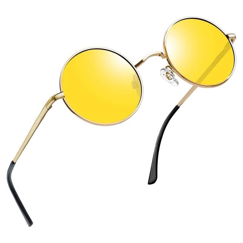 Gafas de sol redondas Joopin UV400 unisex ligeras y cómodas