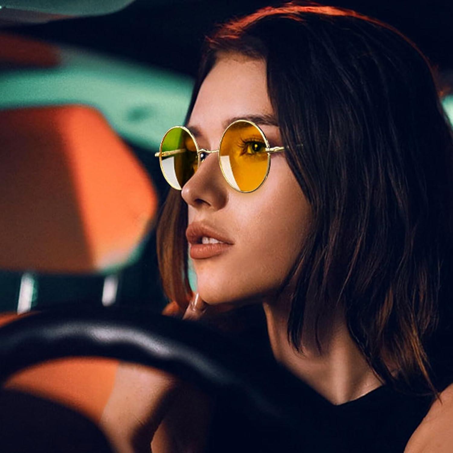 Gafas de sol redondas Joopin UV400 unisex ligeras y cómodas