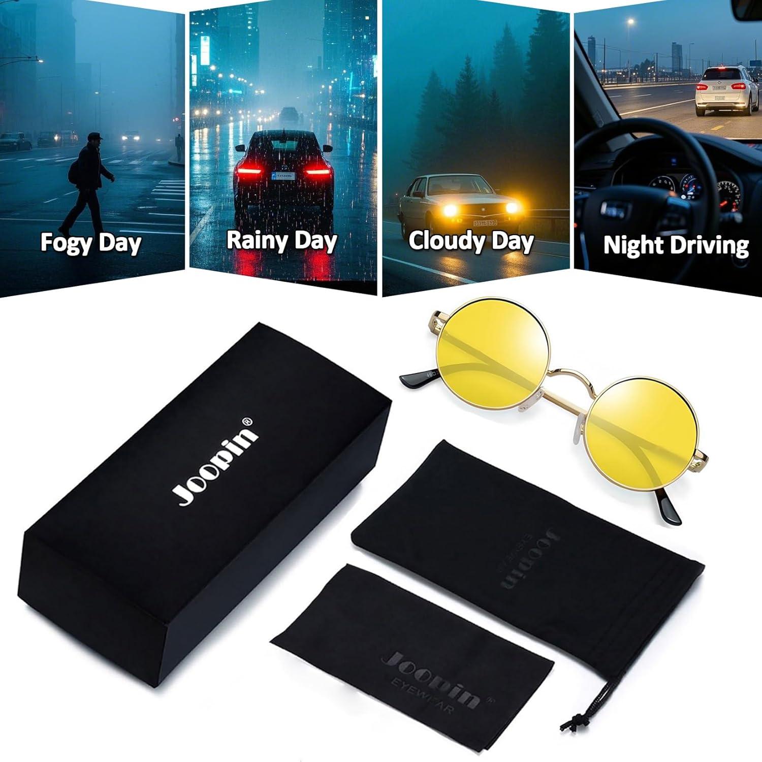 Gafas de sol redondas Joopin UV400 unisex ligeras y cómodas