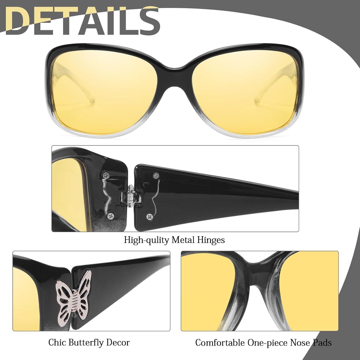 Gafas de Visión Nocturna Myiaur Amarillas Polarizadas