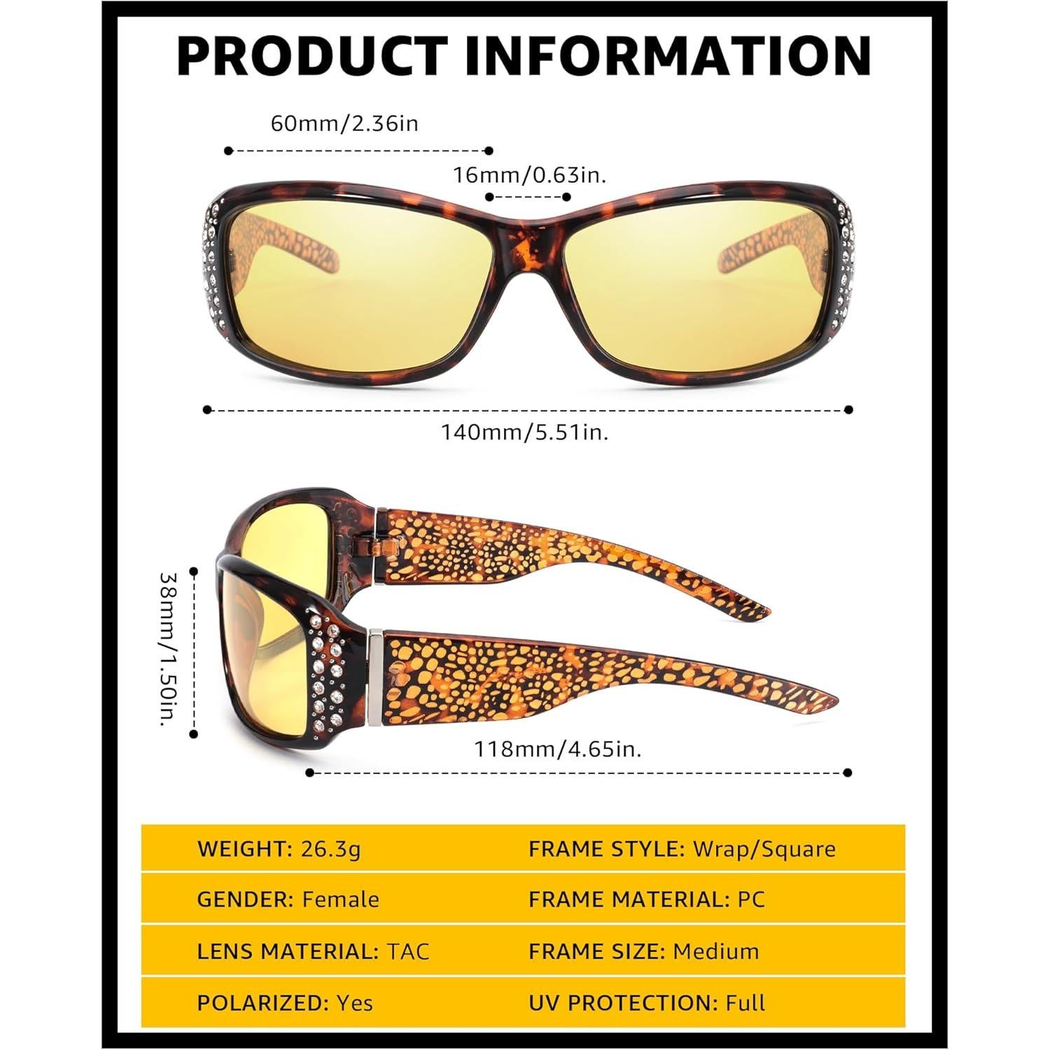 Gafas de Sol Polarizadas LVIOE para Conducir de Noche