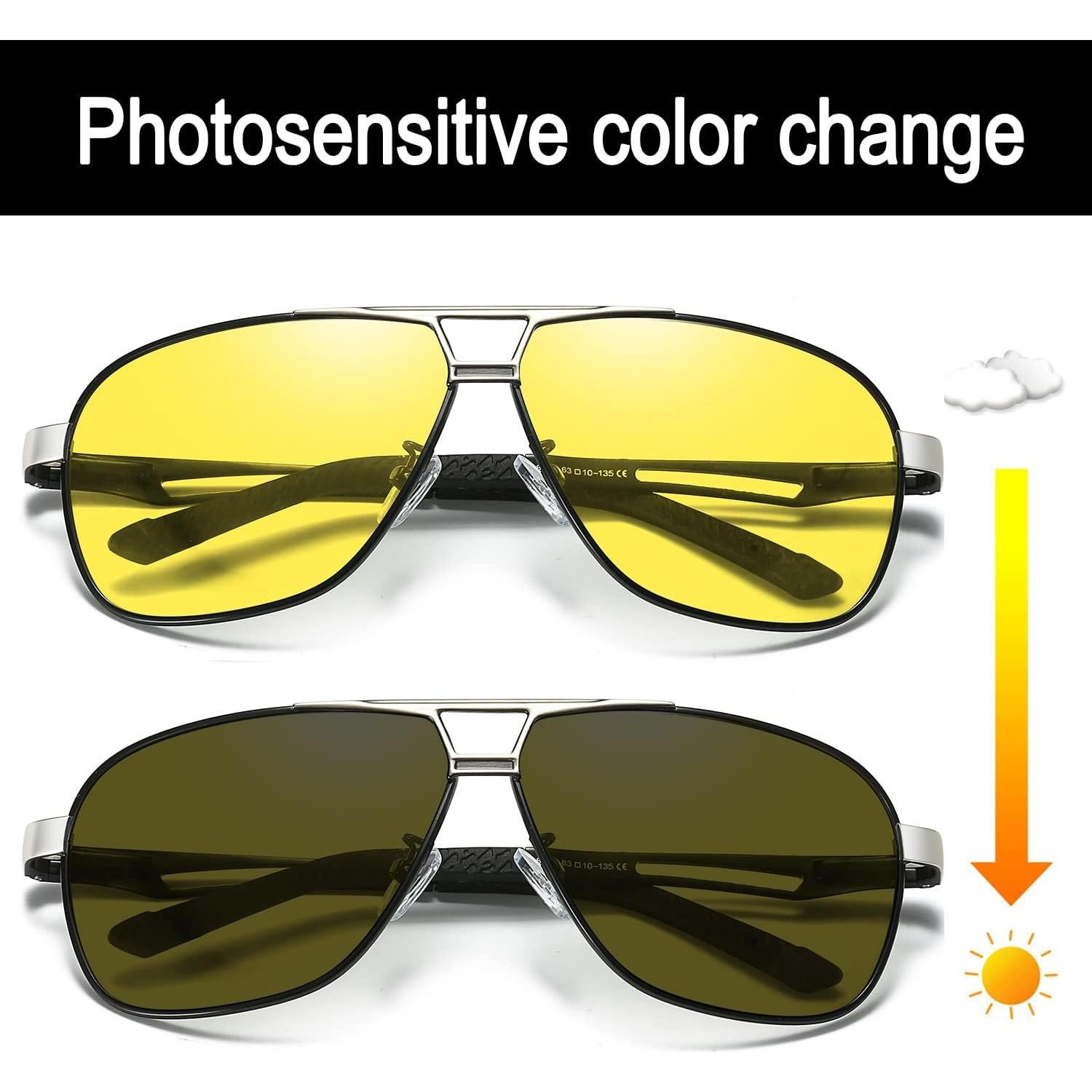 Gafas de sol fotocromáticas YIMI polarizadas UV400