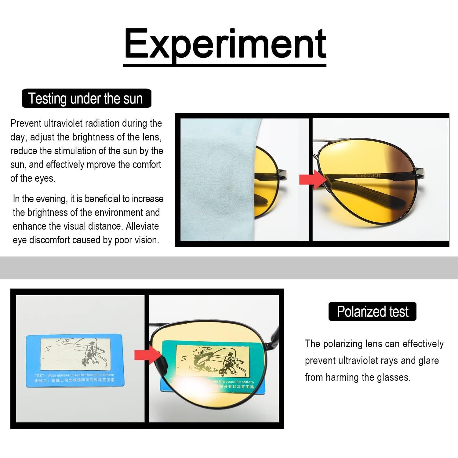 Gafas de sol fotocromáticas YIMI polarizadas UV400
