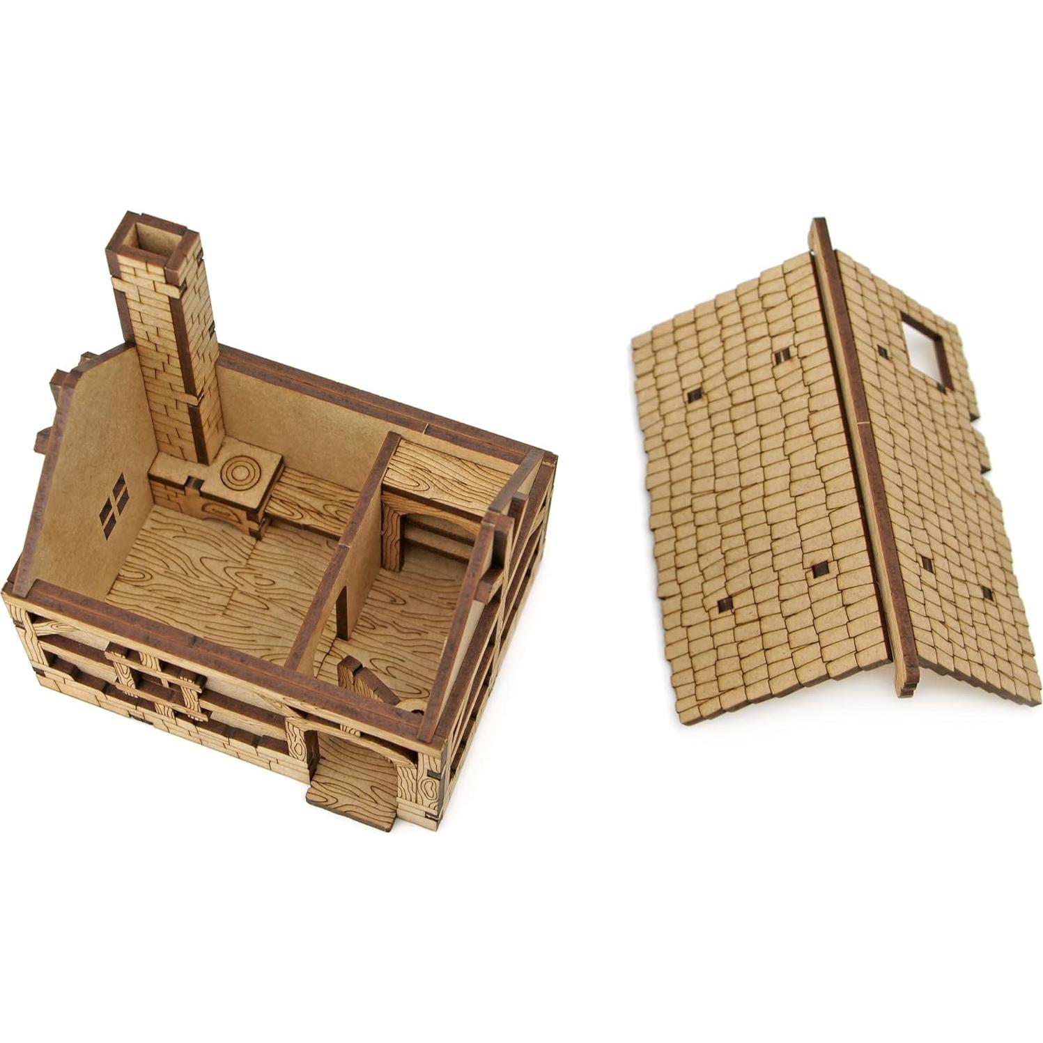 Casa Pequeña TowerRex para D&D y RPG - Terreno Modular 10x7cm