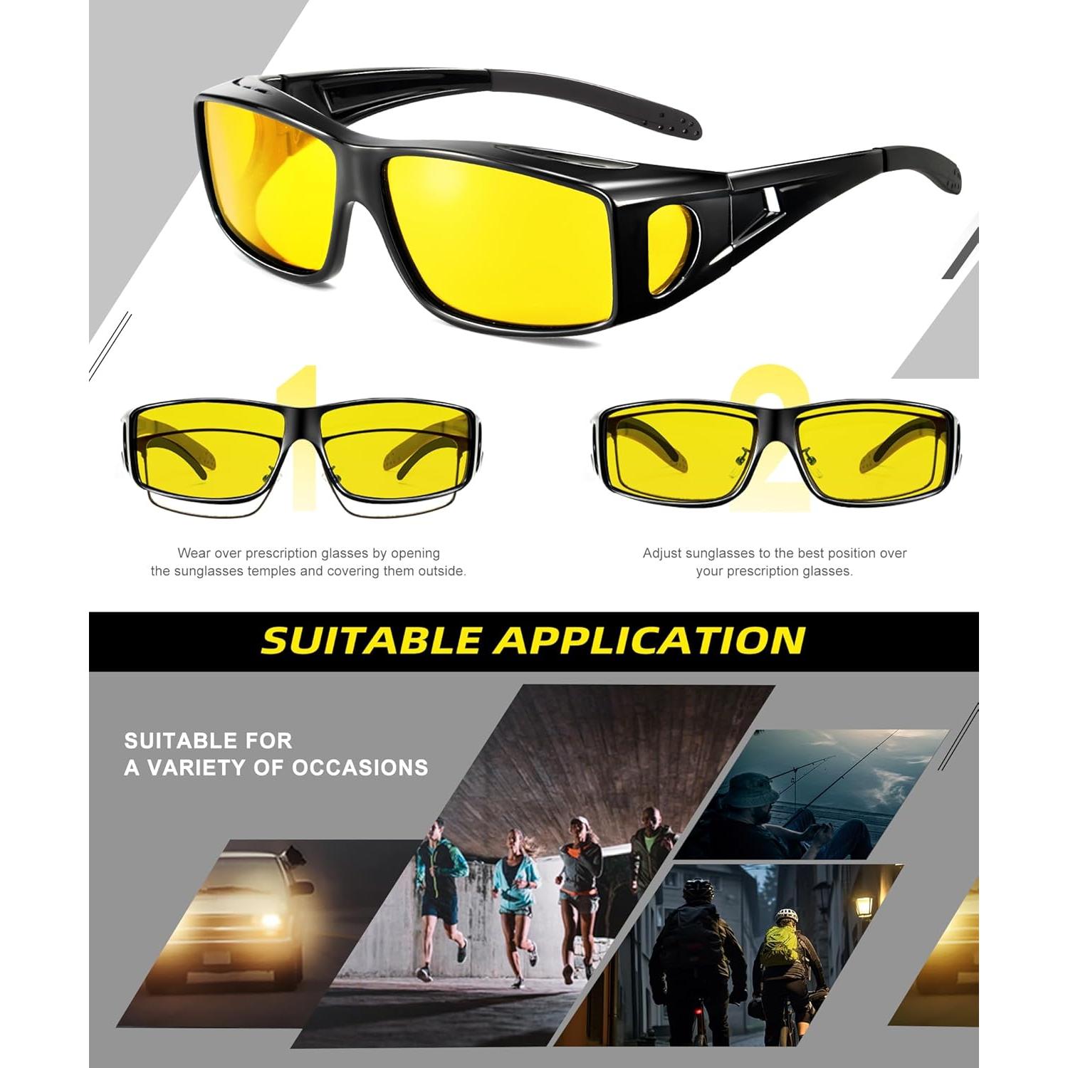 Gafas de Visión Nocturna OUKEMAX para Conducir - Set de 3