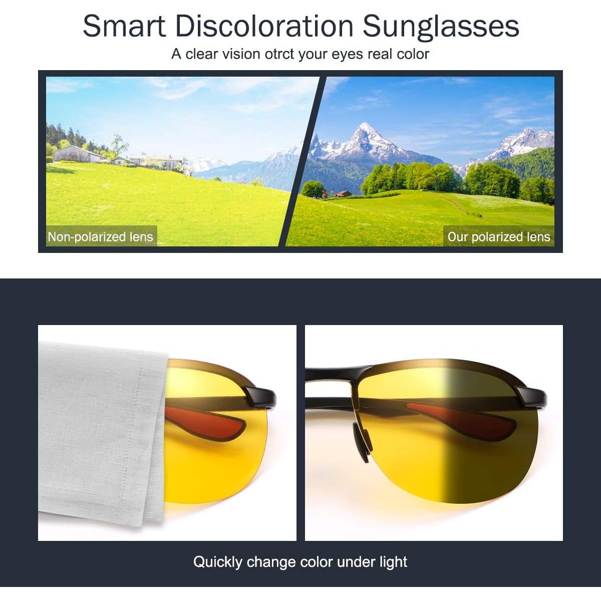 Gafas de sol fotocromáticas YIMI UV400 para hombres y mujeres