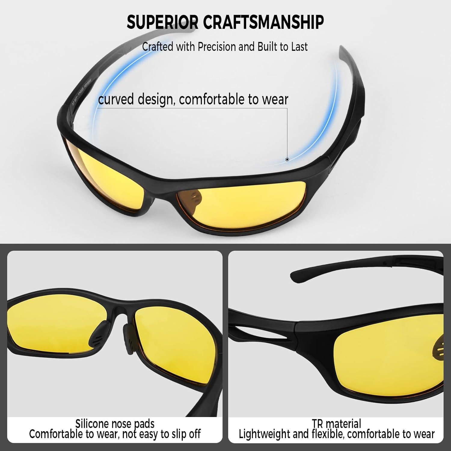 Gafas de visión nocturna FIONOFY polarizadas anti deslumbrantes