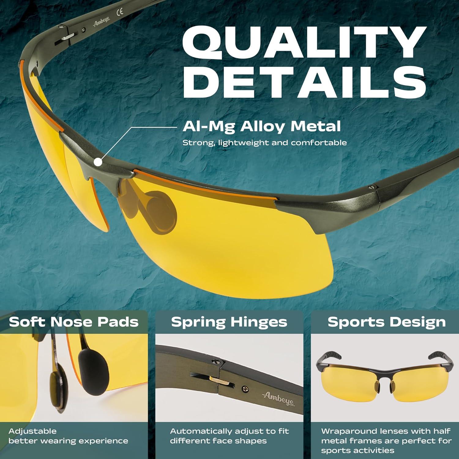 Gafas de Visión Nocturna Polarizadas Y2K Gun-Black UV400