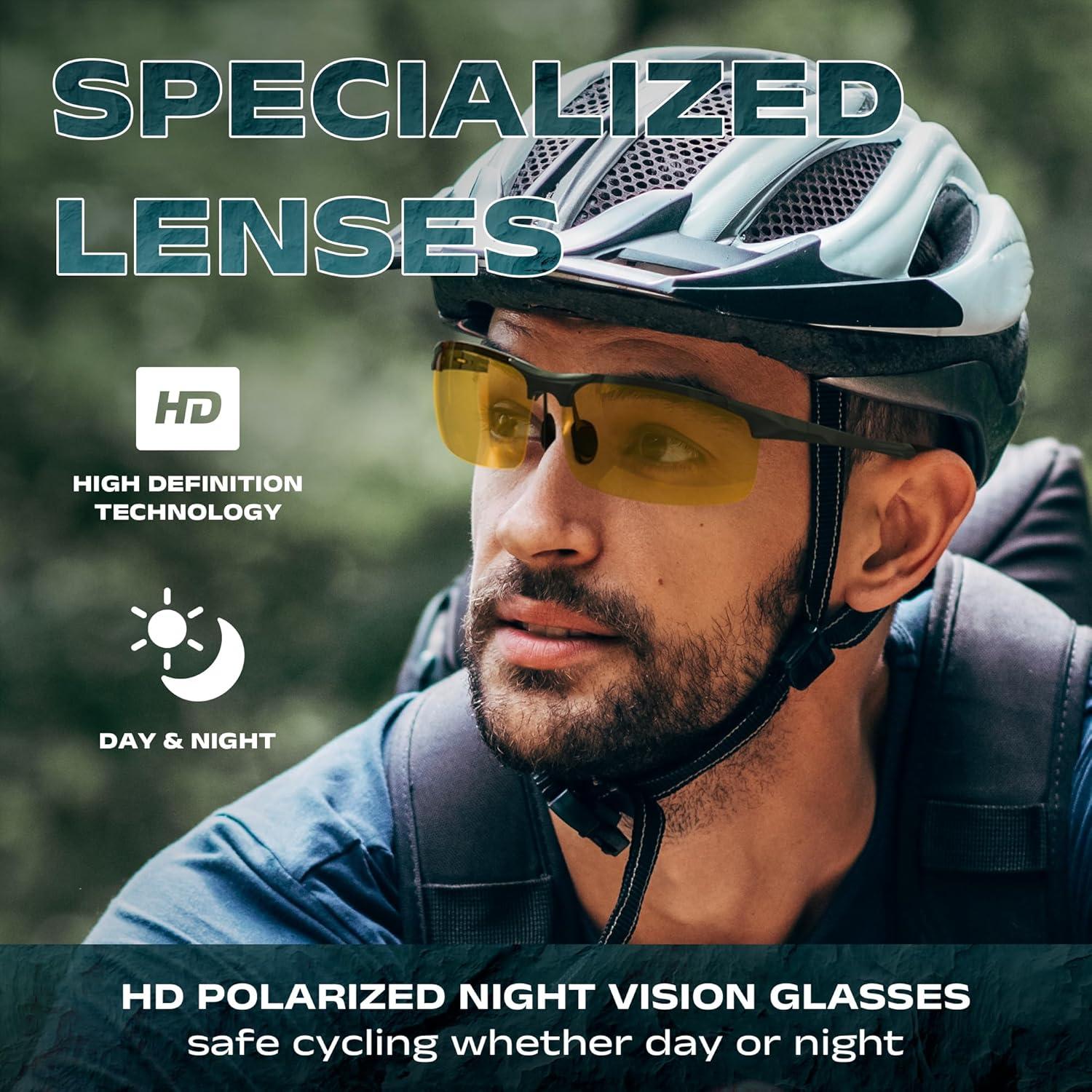 Gafas de Visión Nocturna Polarizadas Y2K Gun-Black UV400