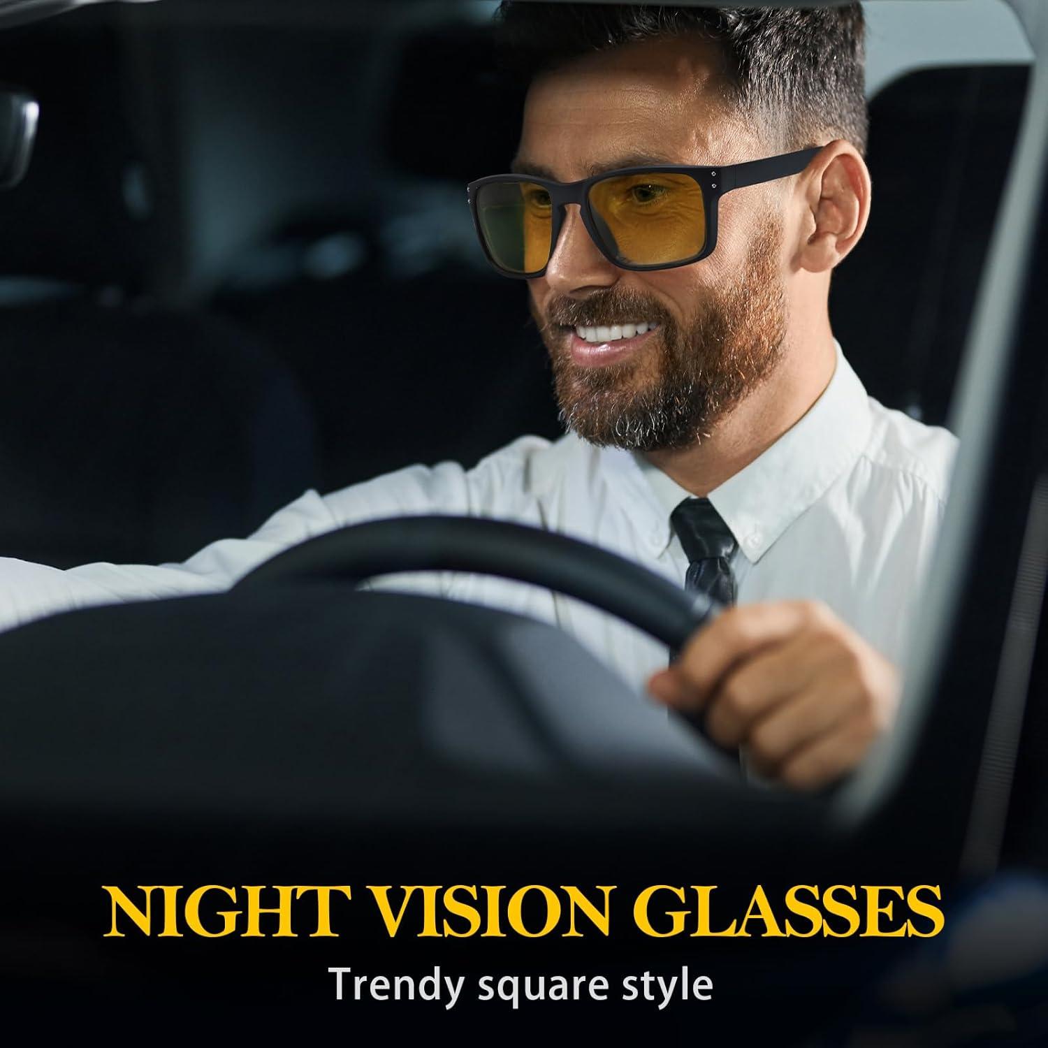 Gafas de Conducción Nocturna FIMILU Amarillas Polarizadas