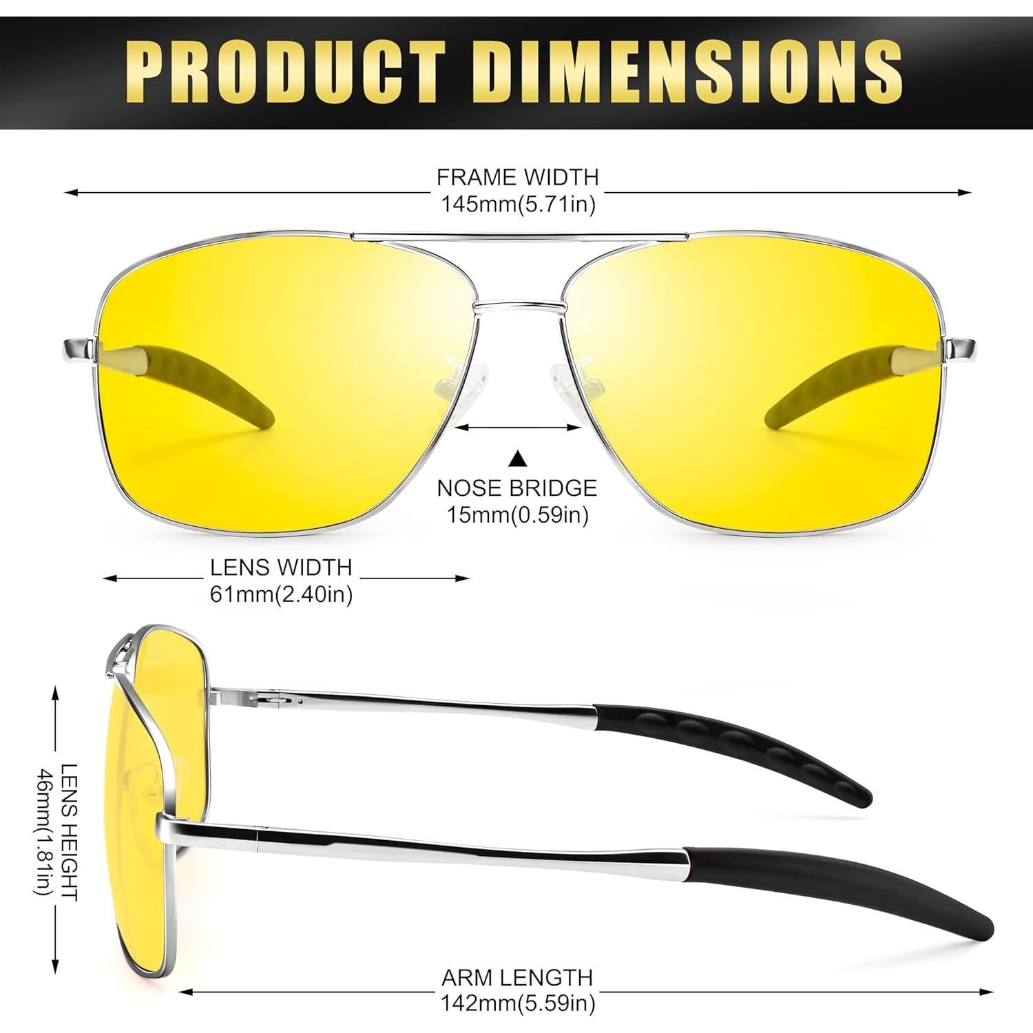 Gafas de sol polarizadas Aviador X18 plateadas UV400
