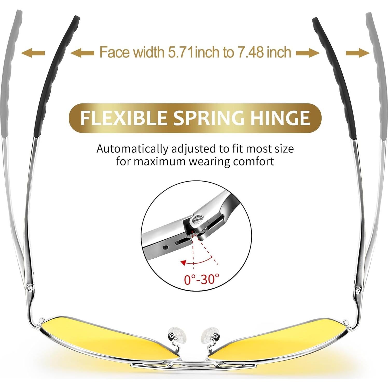 Gafas de sol polarizadas Aviador X18 plateadas UV400