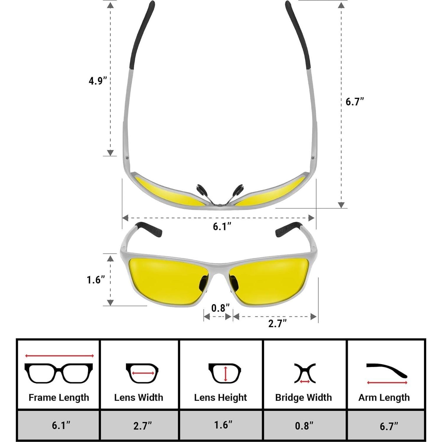 Gafas de Conducción Nocturna BLUPOND Rally - Visión Amarilla HD