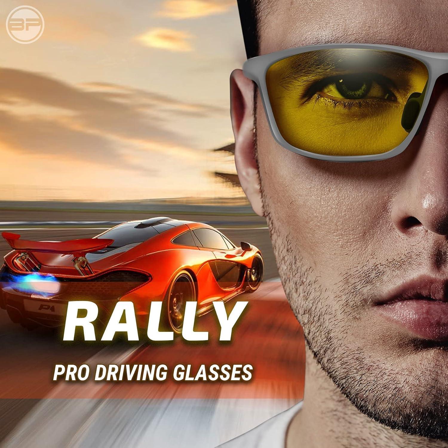 Gafas de Conducción Nocturna BLUPOND Rally - Visión Amarilla HD