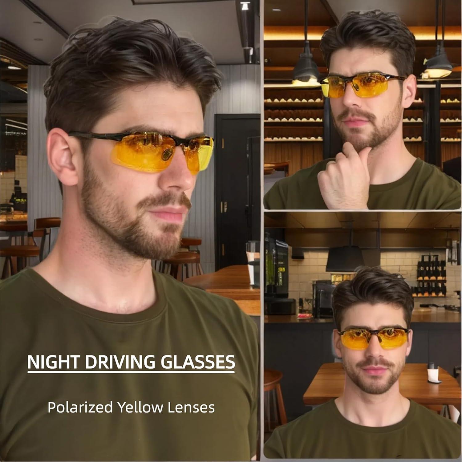 Gafas de Visión Nocturna LVIOE Amarillas Antirreflejo