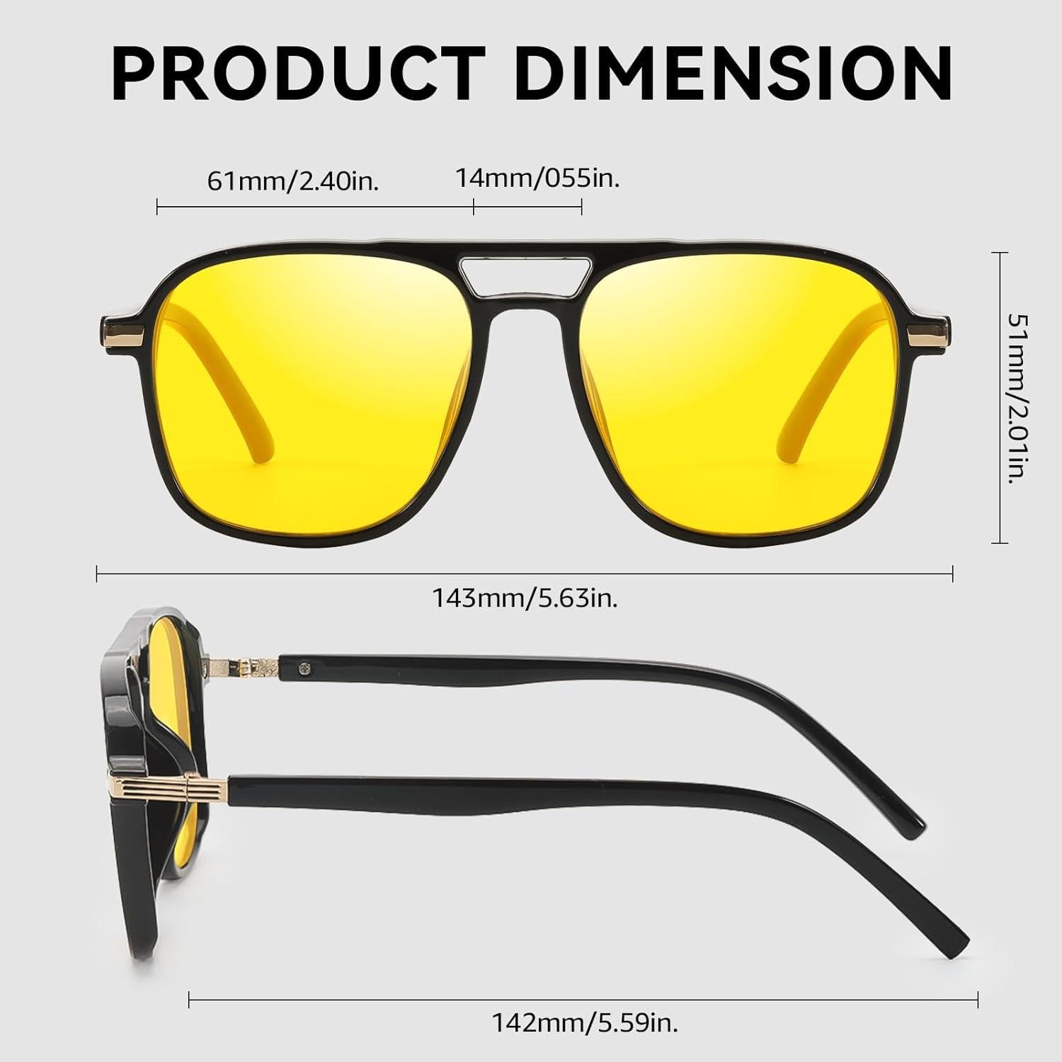 Gafas de Conducción Nocturna SIPHEW Polarizadas Amarillas