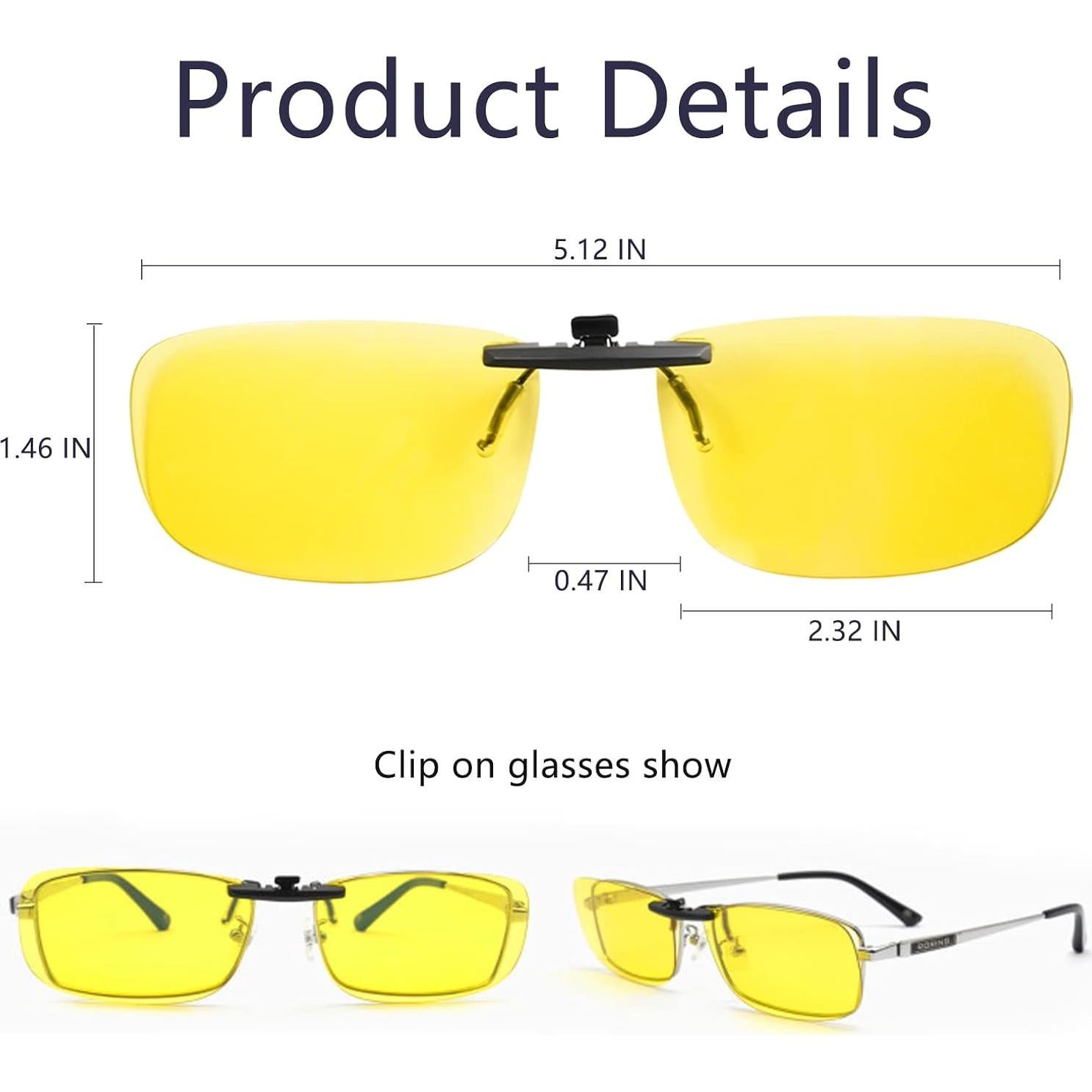 Gafas de Visión Nocturna UpaClaire Clip-on Antirreflejo